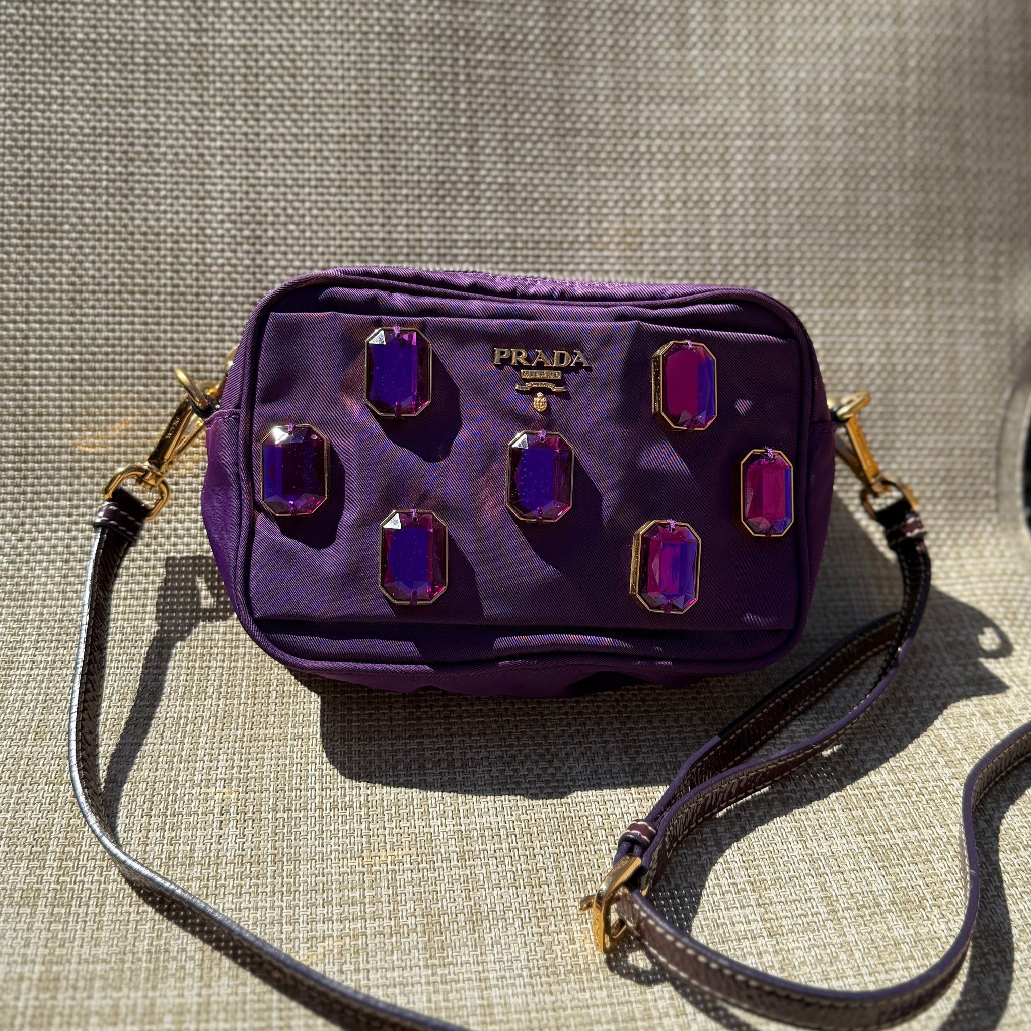 Prada Tessuto Pietre Crossbody