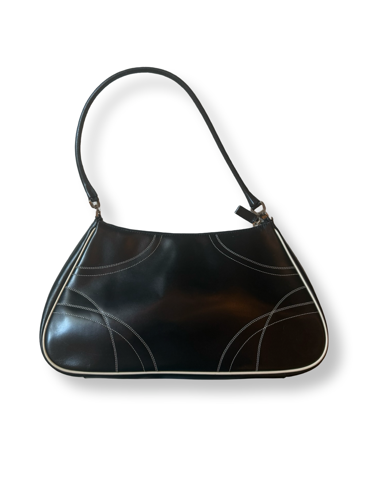 Prada Vintage y2k Drive Shoulder Bag Black authentic 2000 black & white sporty