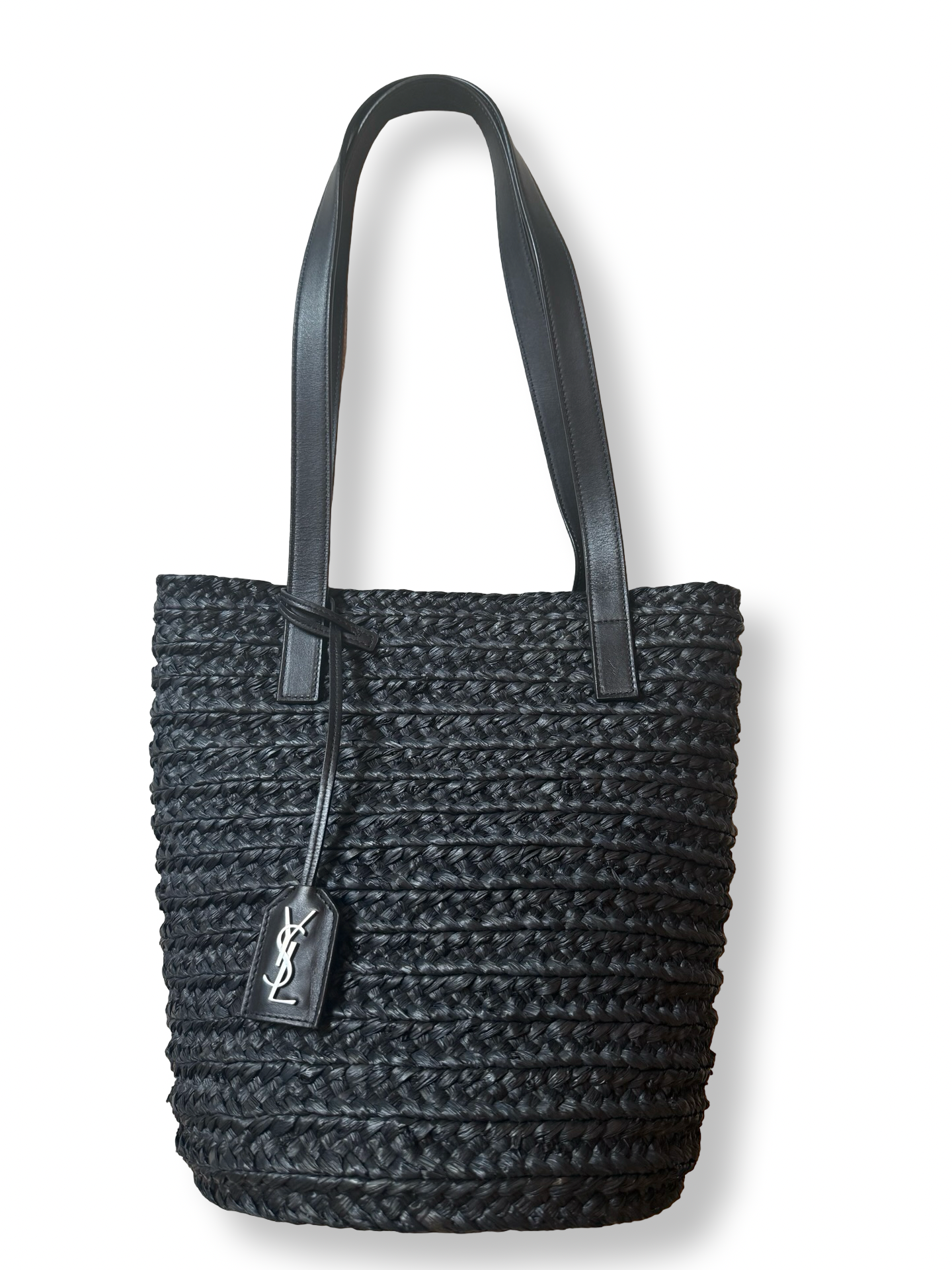 Saint Laurent Panier Raffia Bucket Tote