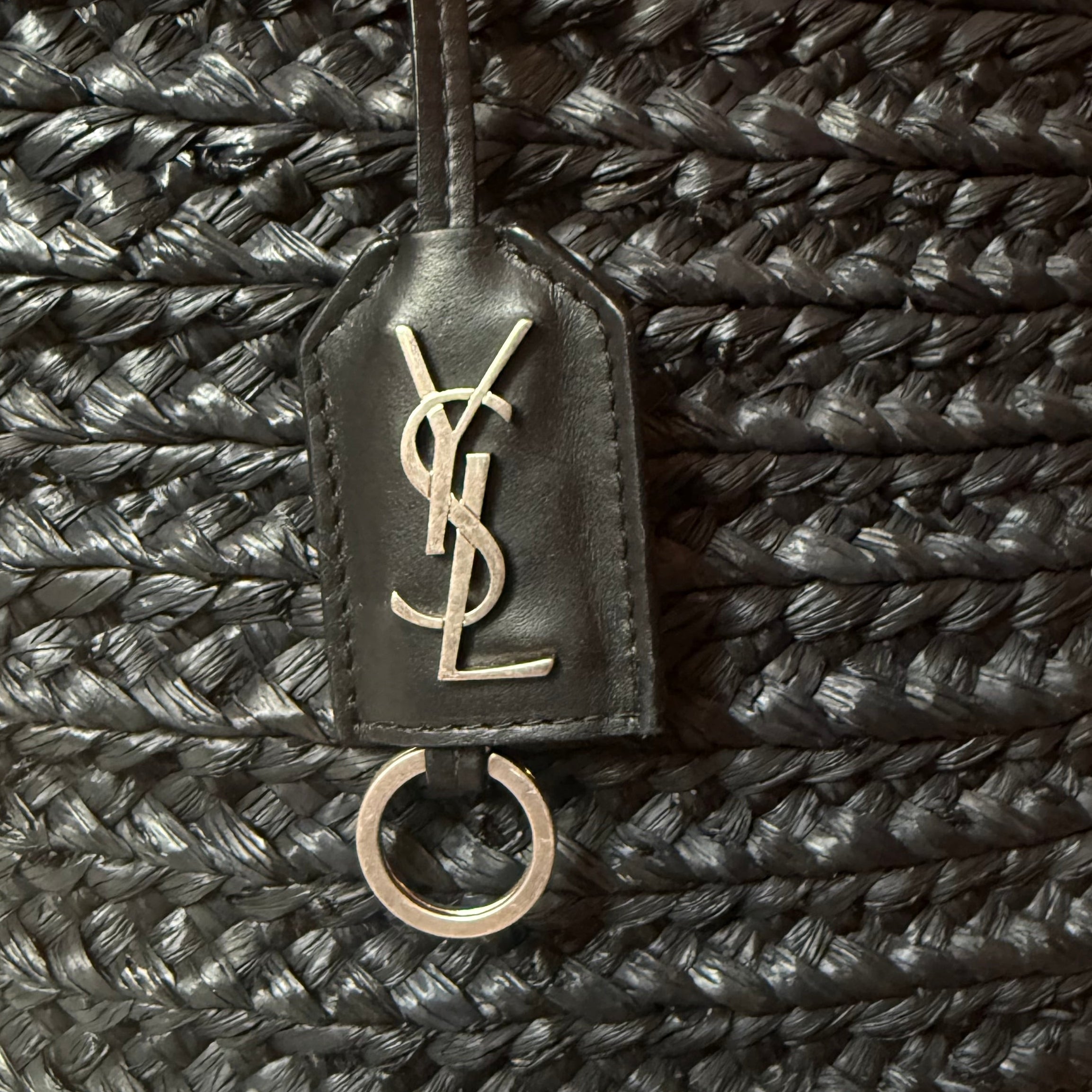 Saint Laurent Panier Raffia Bucket Tote