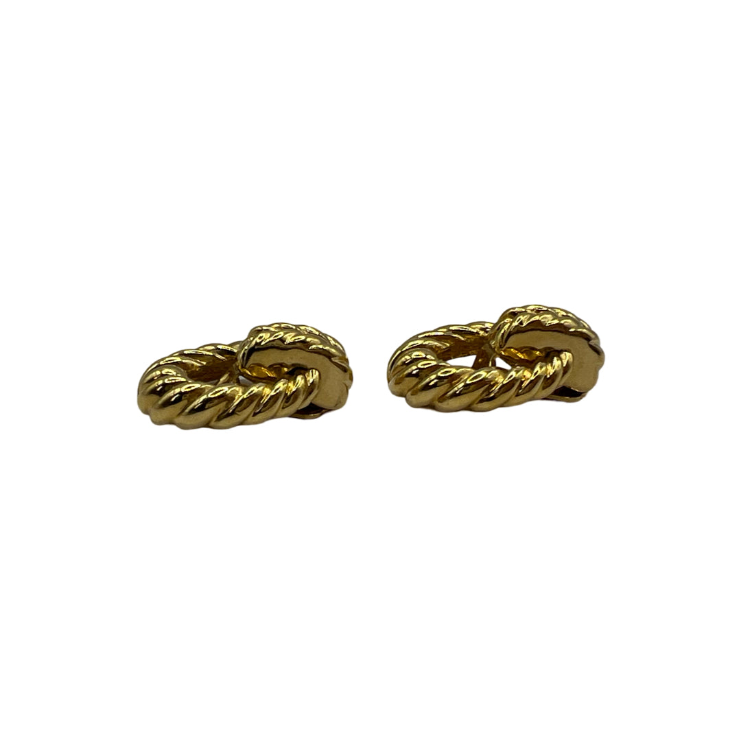 Dior Vintage Gold Earrings Doorknocker