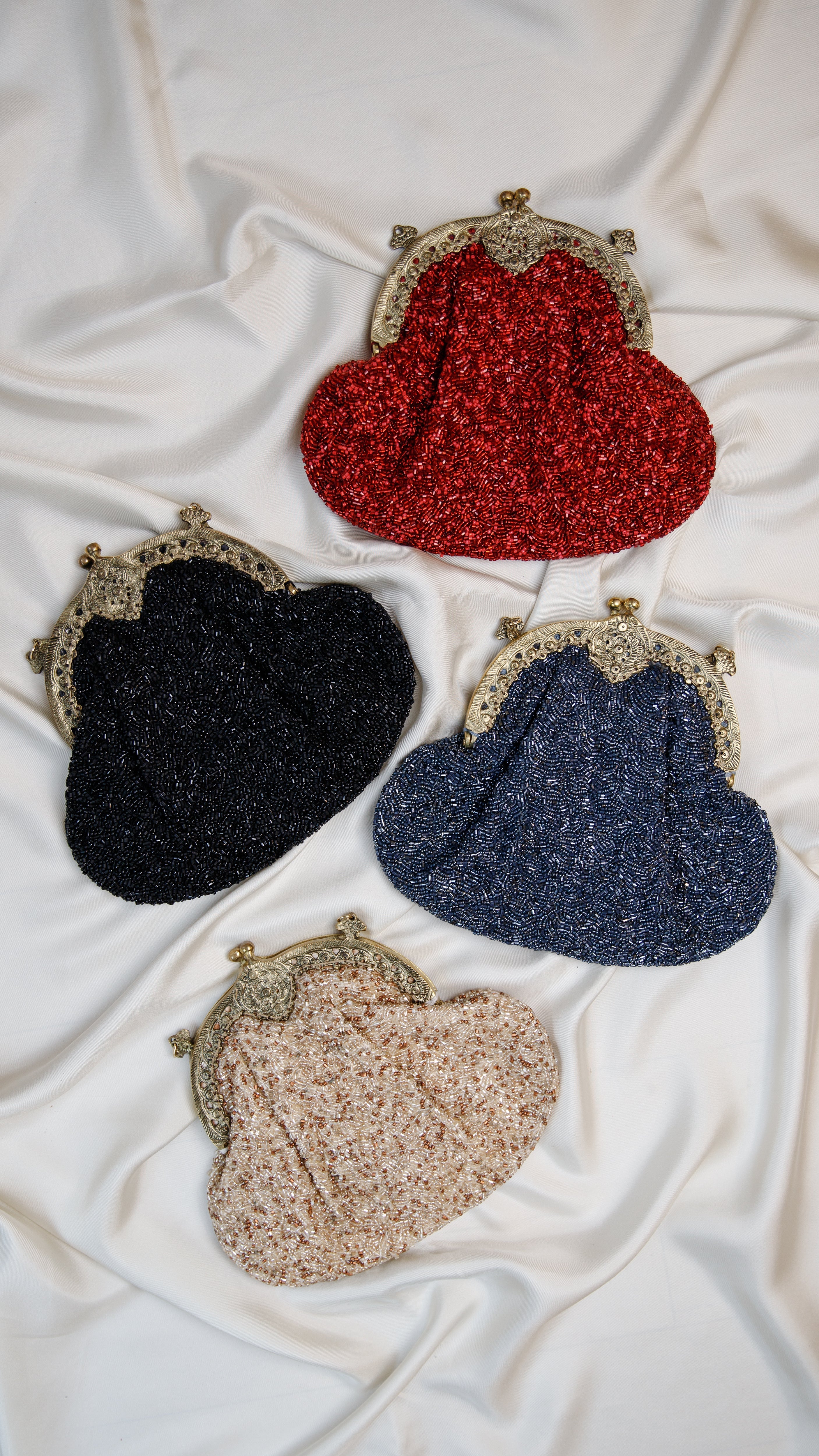 Hand made vintage inspired fully beaded evening bag Island to East Side X the Vintage New Yorker
