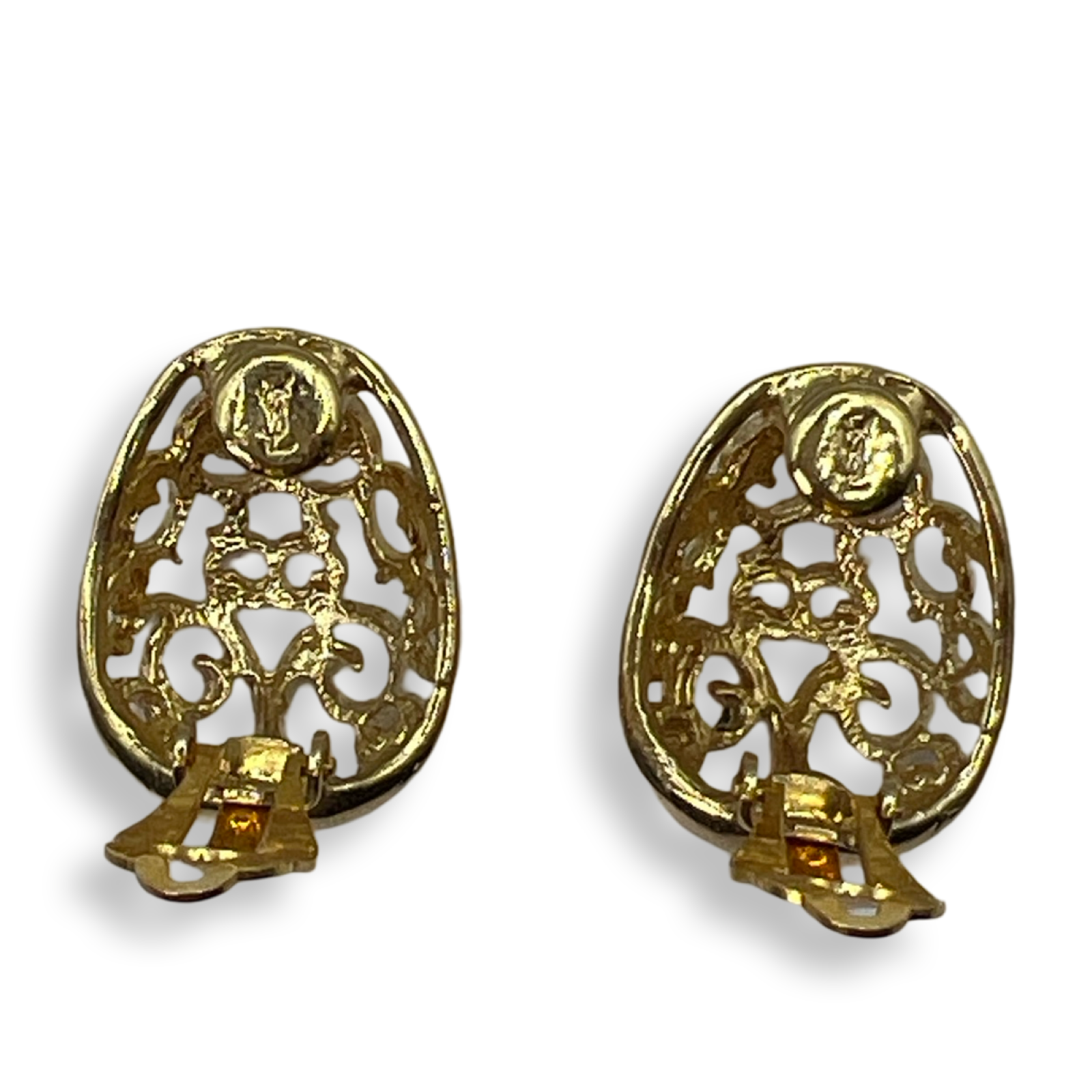 Saint Laurent Retro earrings gold plated