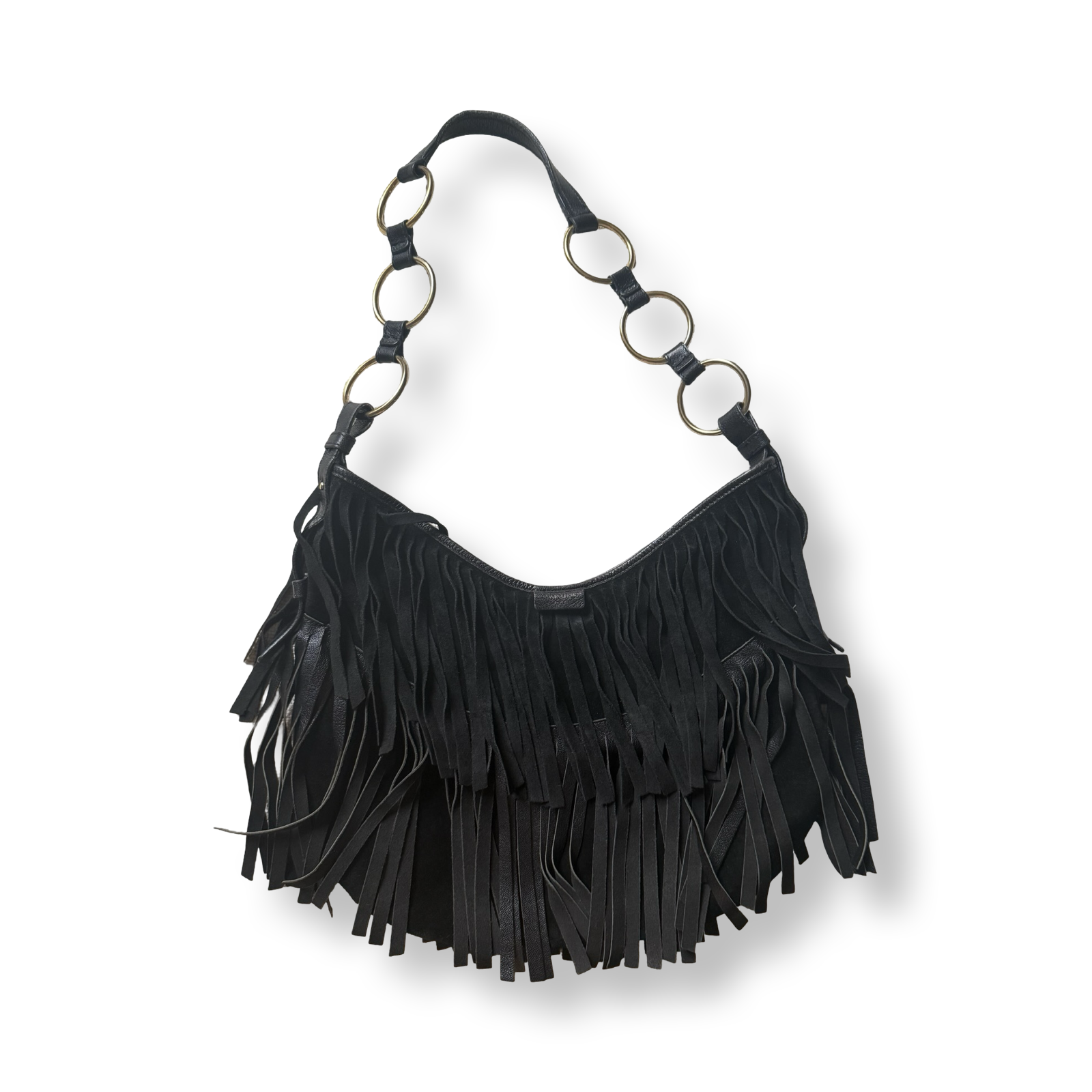 Yves Saint Laurent La Boheme Suede Fringe Shoulder
