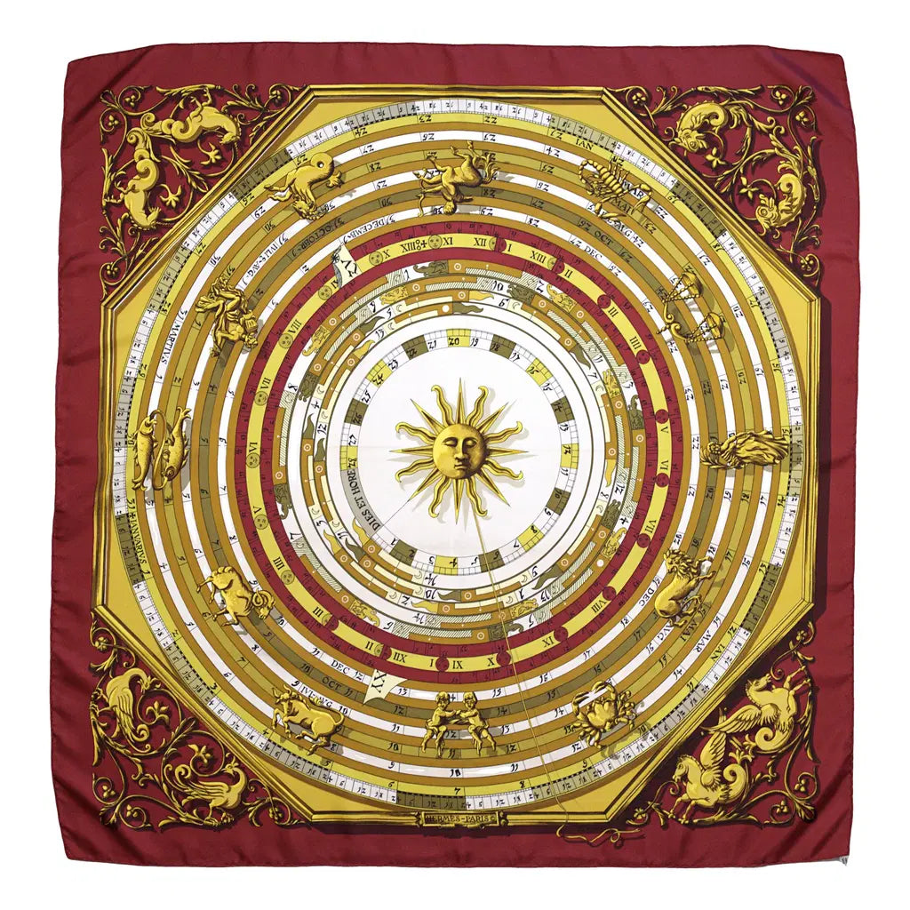 Hermès Dies Et Hore Carre 90 Astrology Scarf