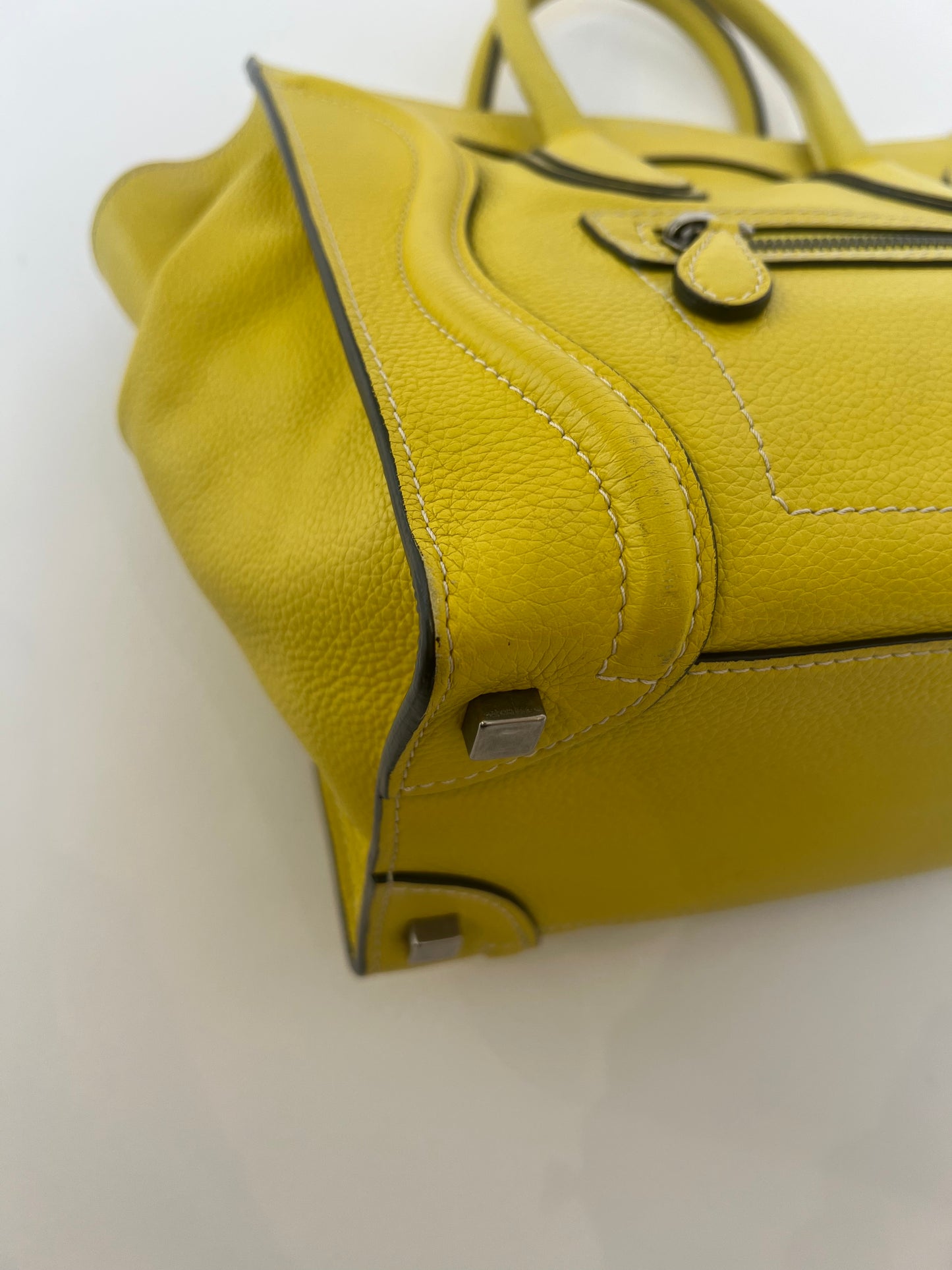 Celine Luggage Bag Micro Yellow