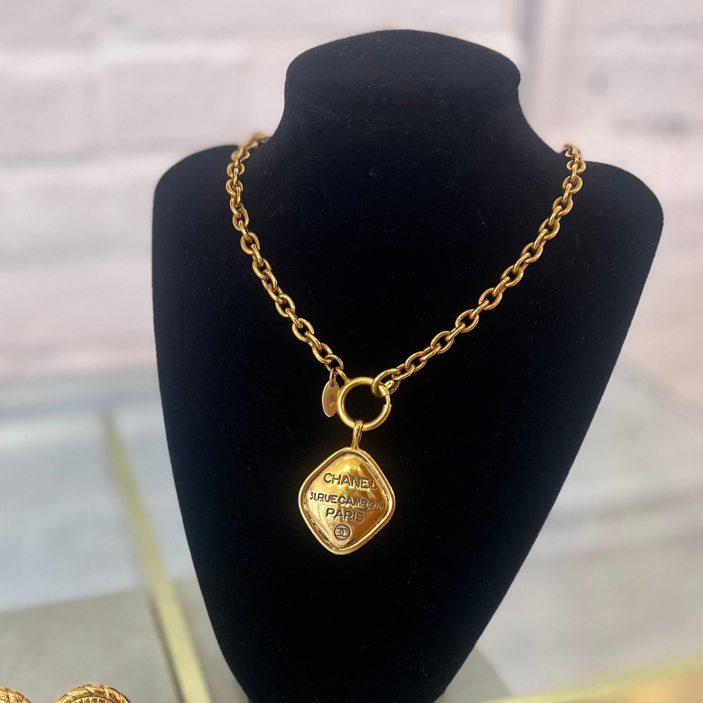 Chanel Vintage Rue Cambon Pendant Necklace