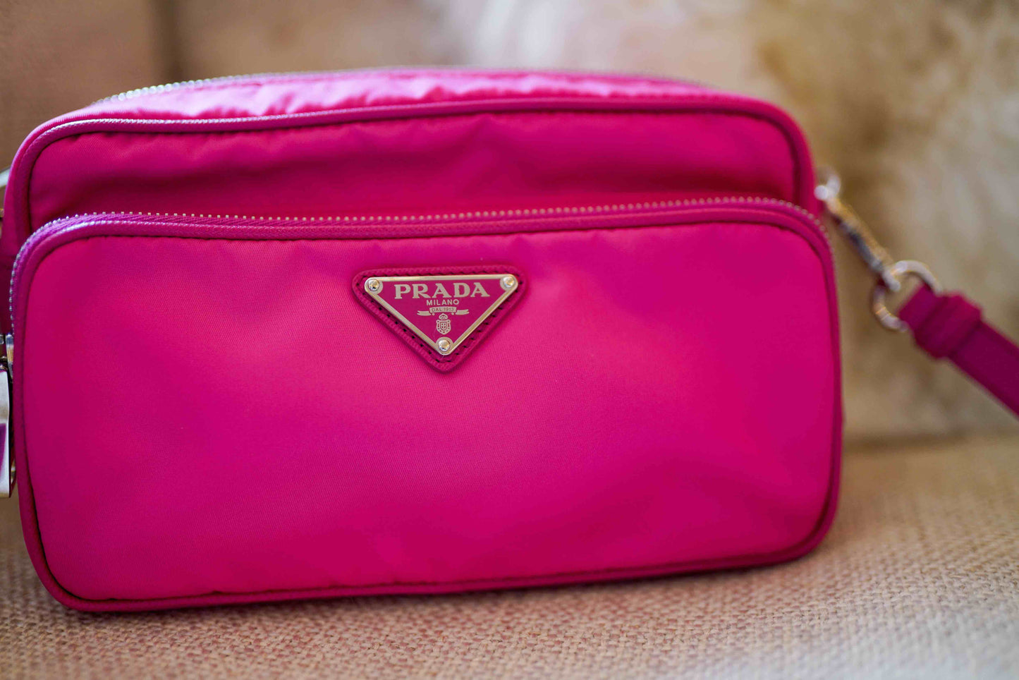 Prada Front Pocket Nylon Camera Bag