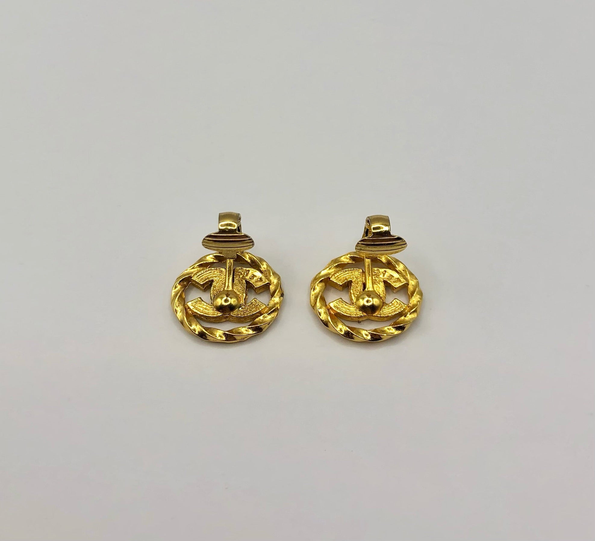 Chanel Crystal CC Earrings Vintage