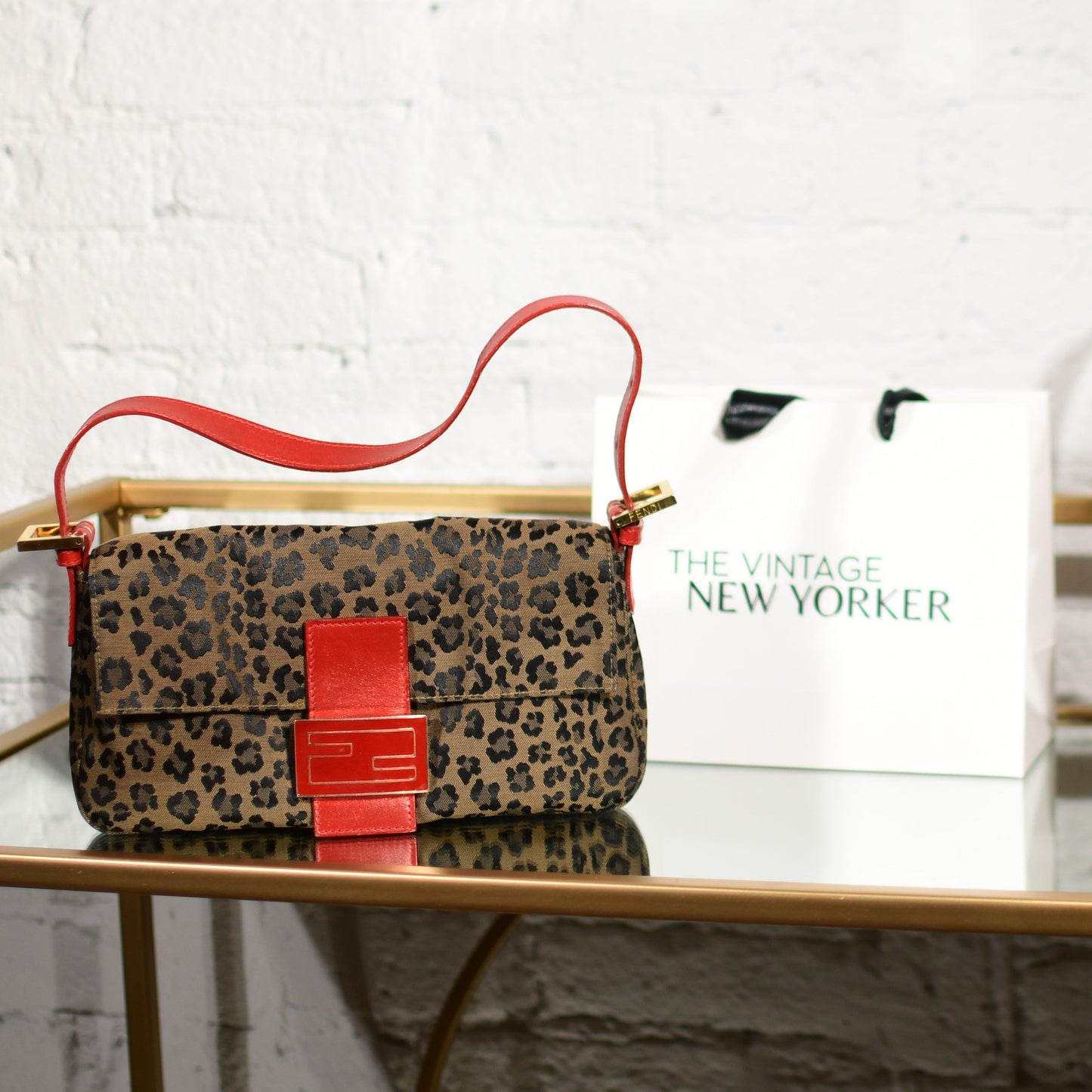 Rare Fendi Baguette Leopard Vintage