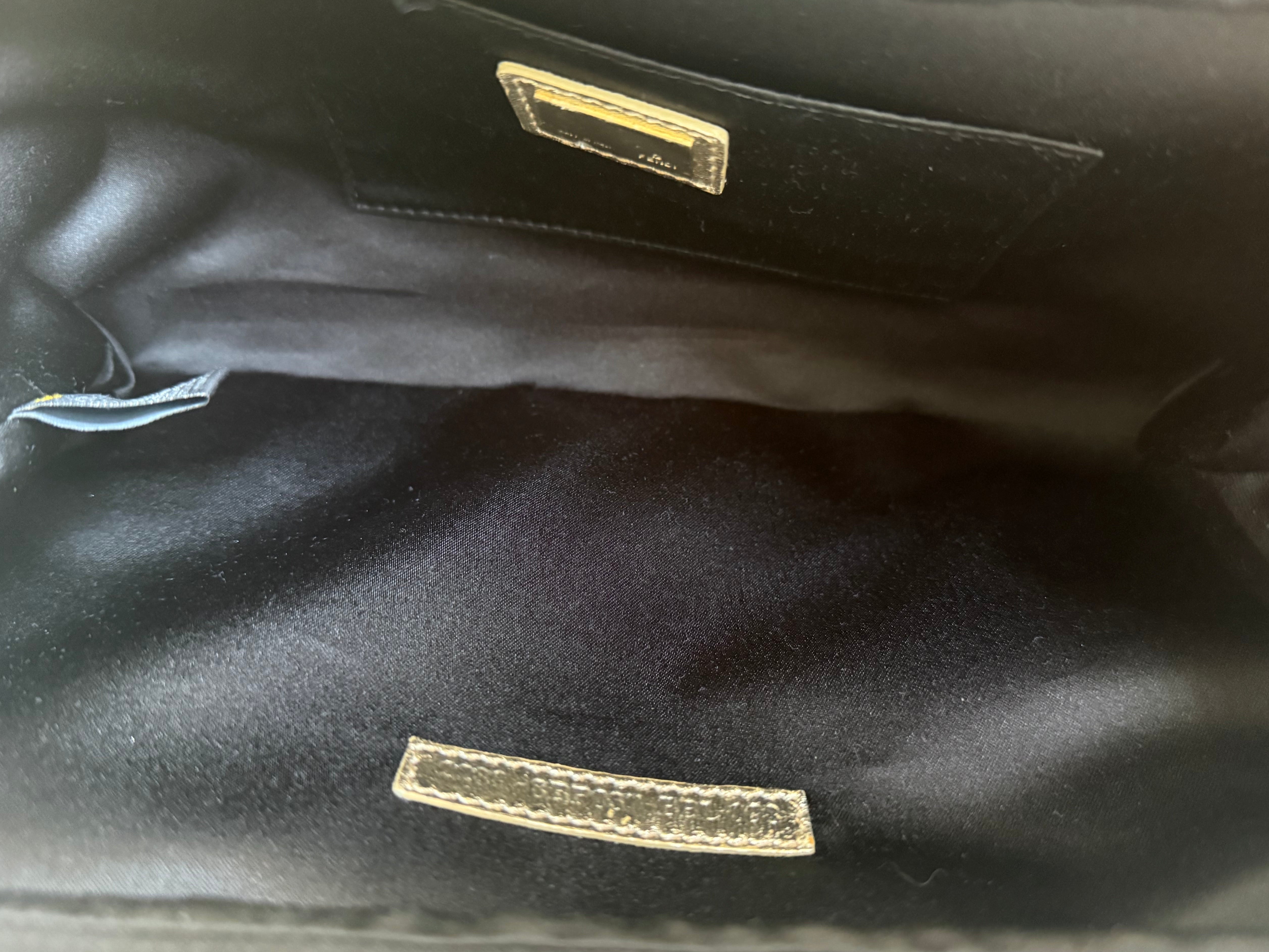 Fendi Satin Jeweled Clutch