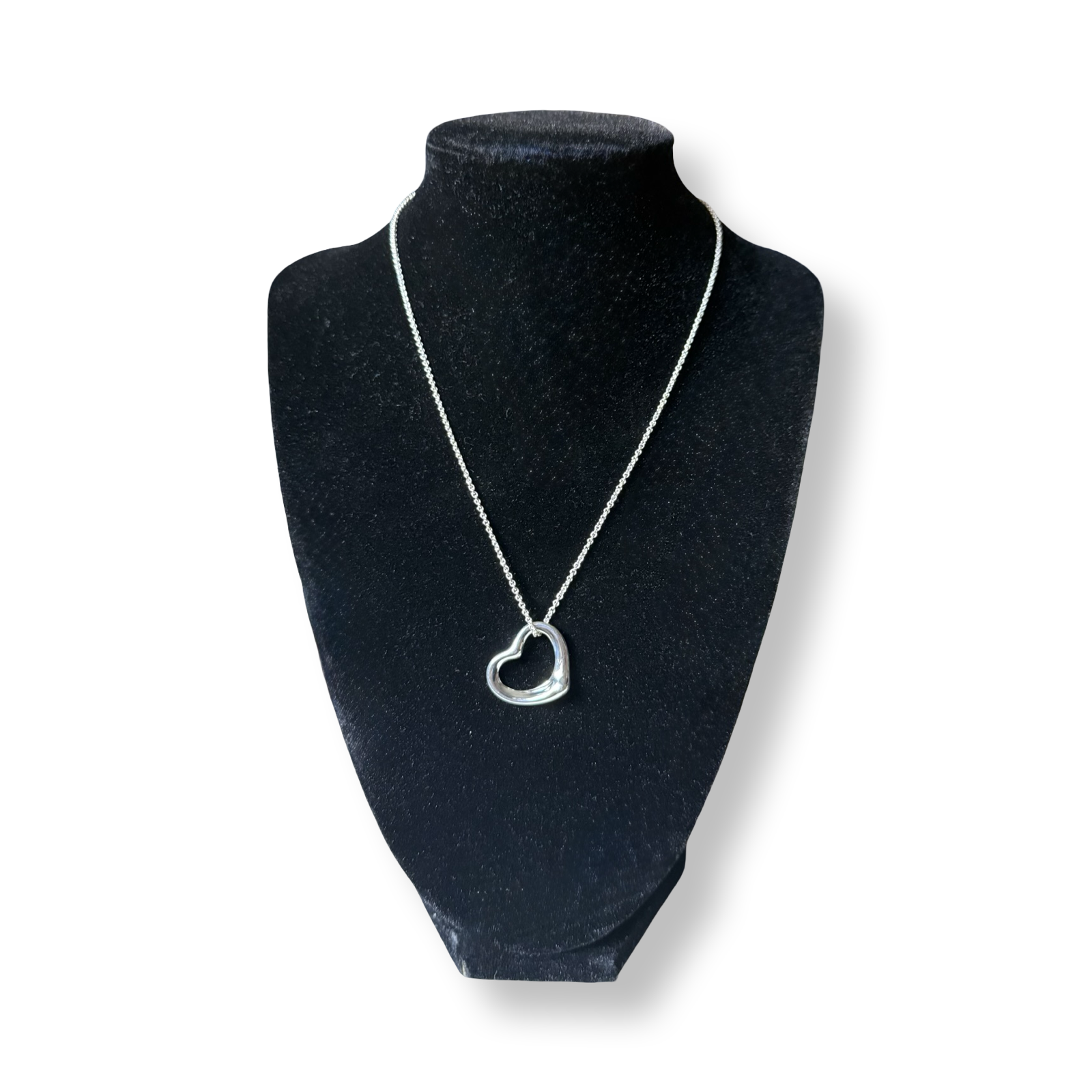 Tiffany & Co. Open Heart Pendant Necklace