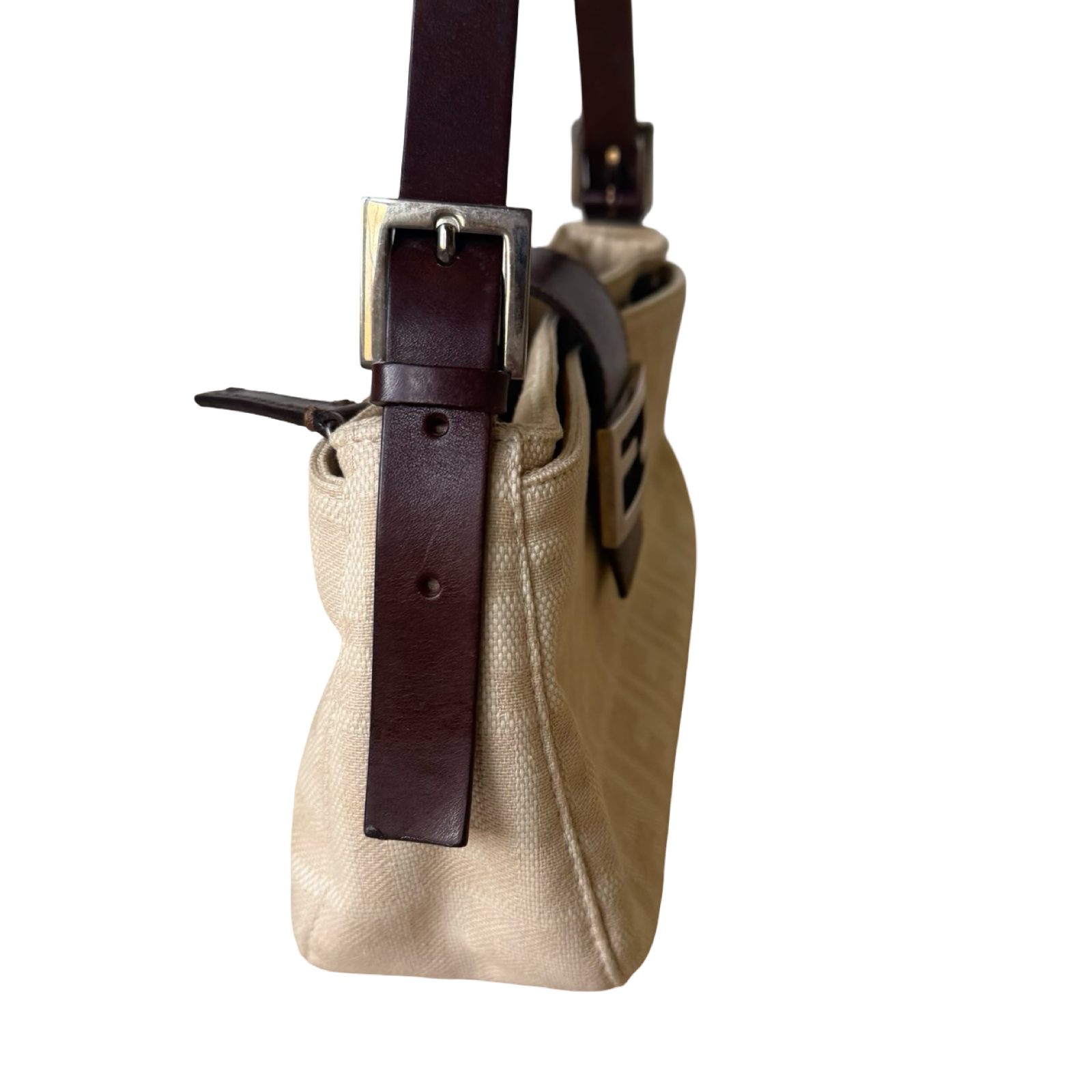 Fendi Vintage Zucca Shoulder Bag Small