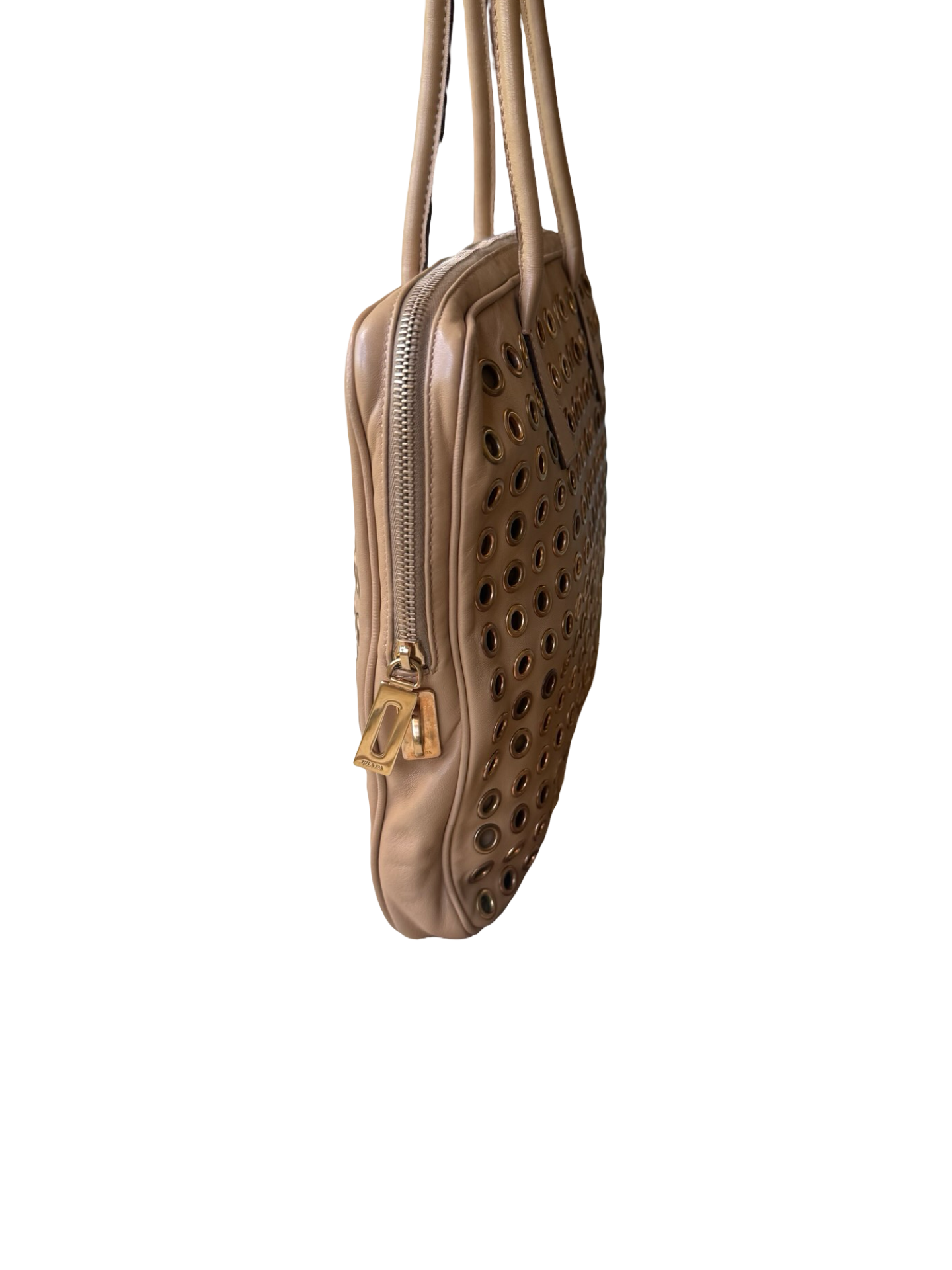 Prada Vintage Rivet Miele Bag