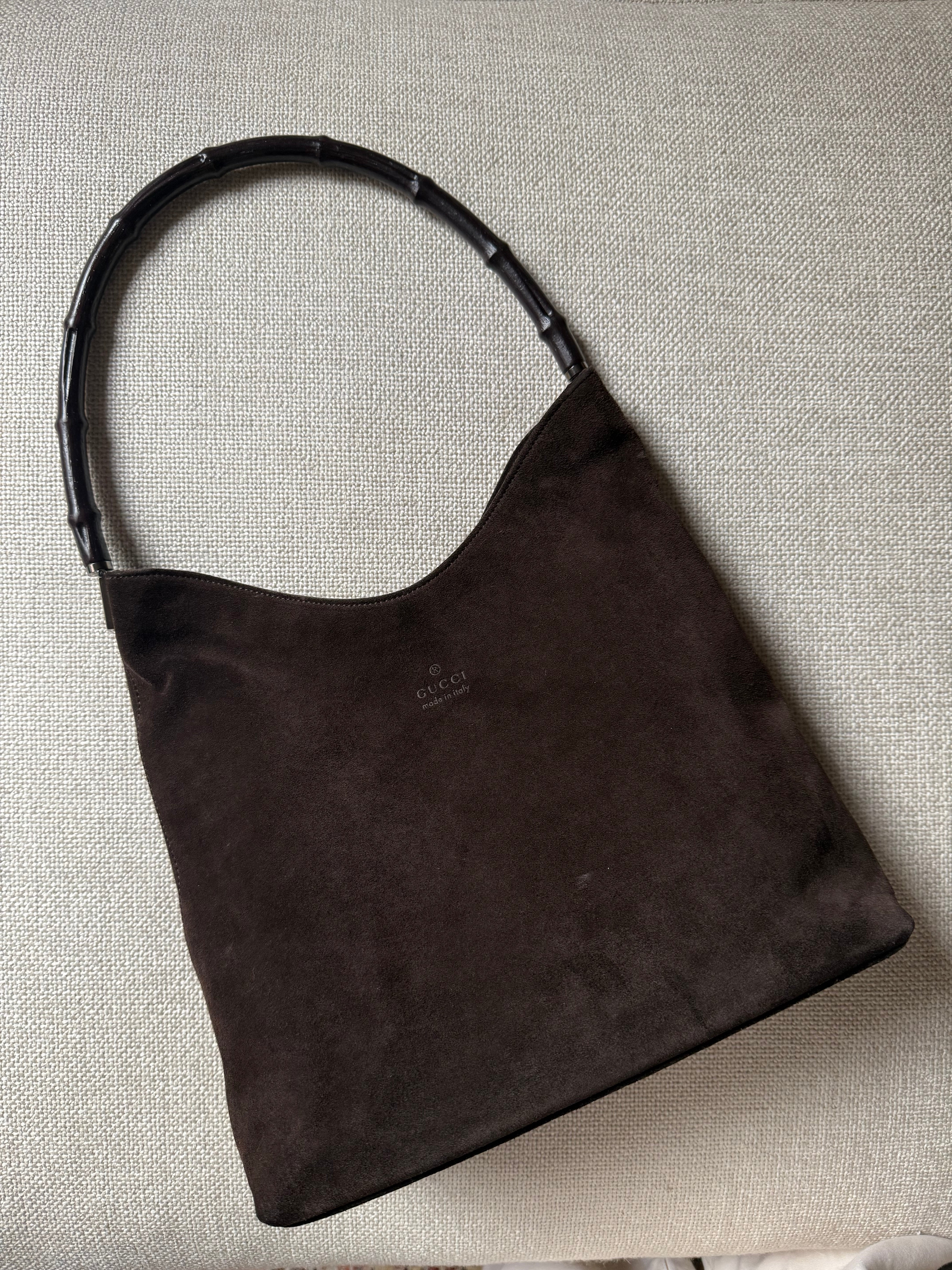Gucci Vintage Suede Bucket Bag