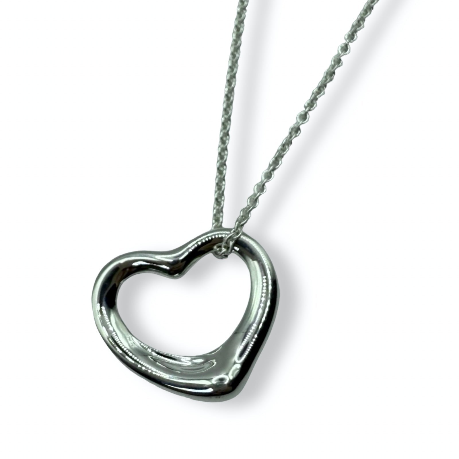 Tiffany & Co. Open Heart Pendant Necklace