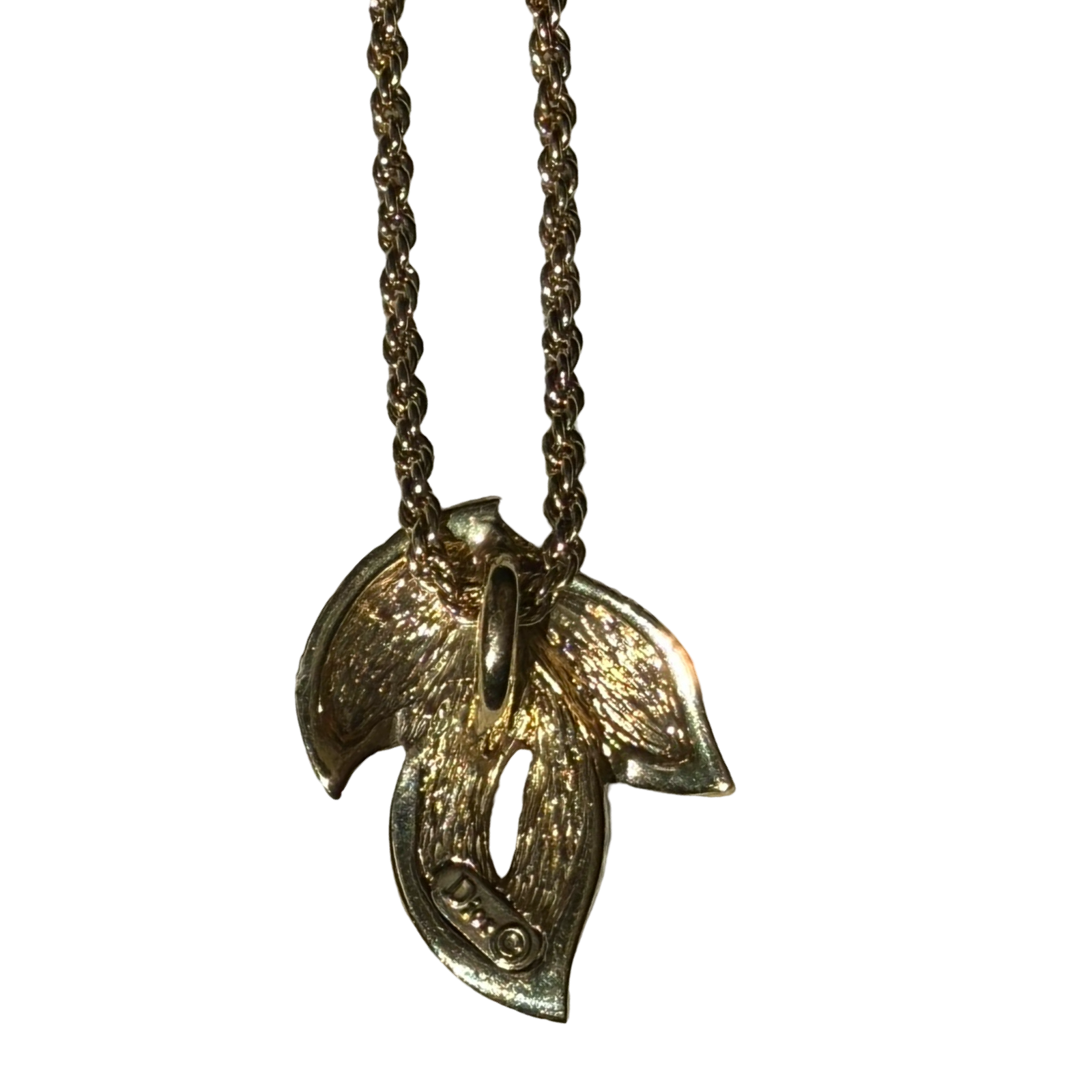 Dior Vintage Tri-Leaf Chain
