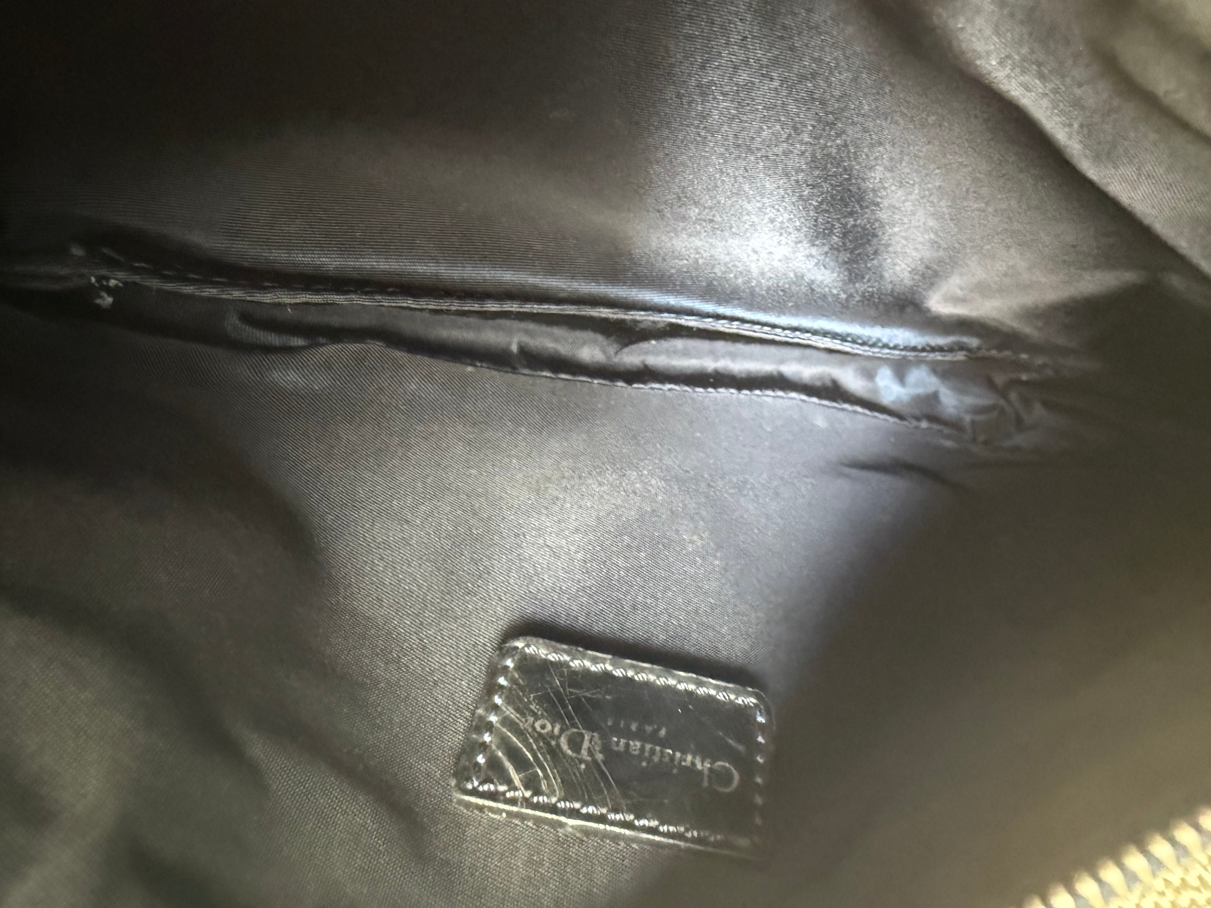 Dior Vintage Denim Print Saddle Pochette
