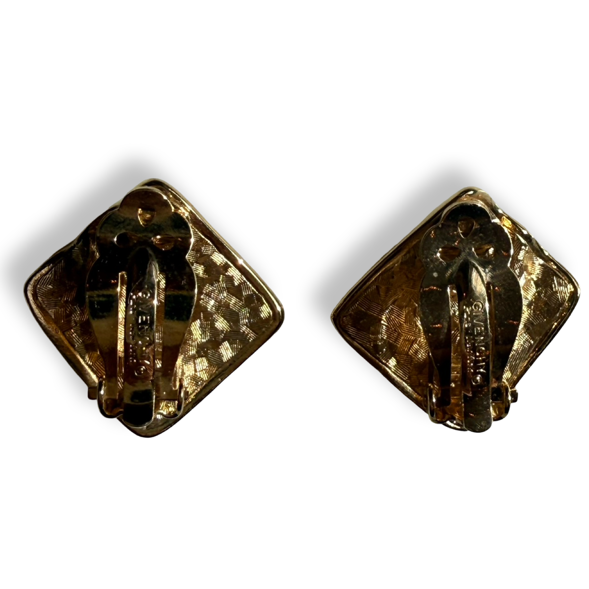 Givenchy Vintage Wavy Square Earrings
