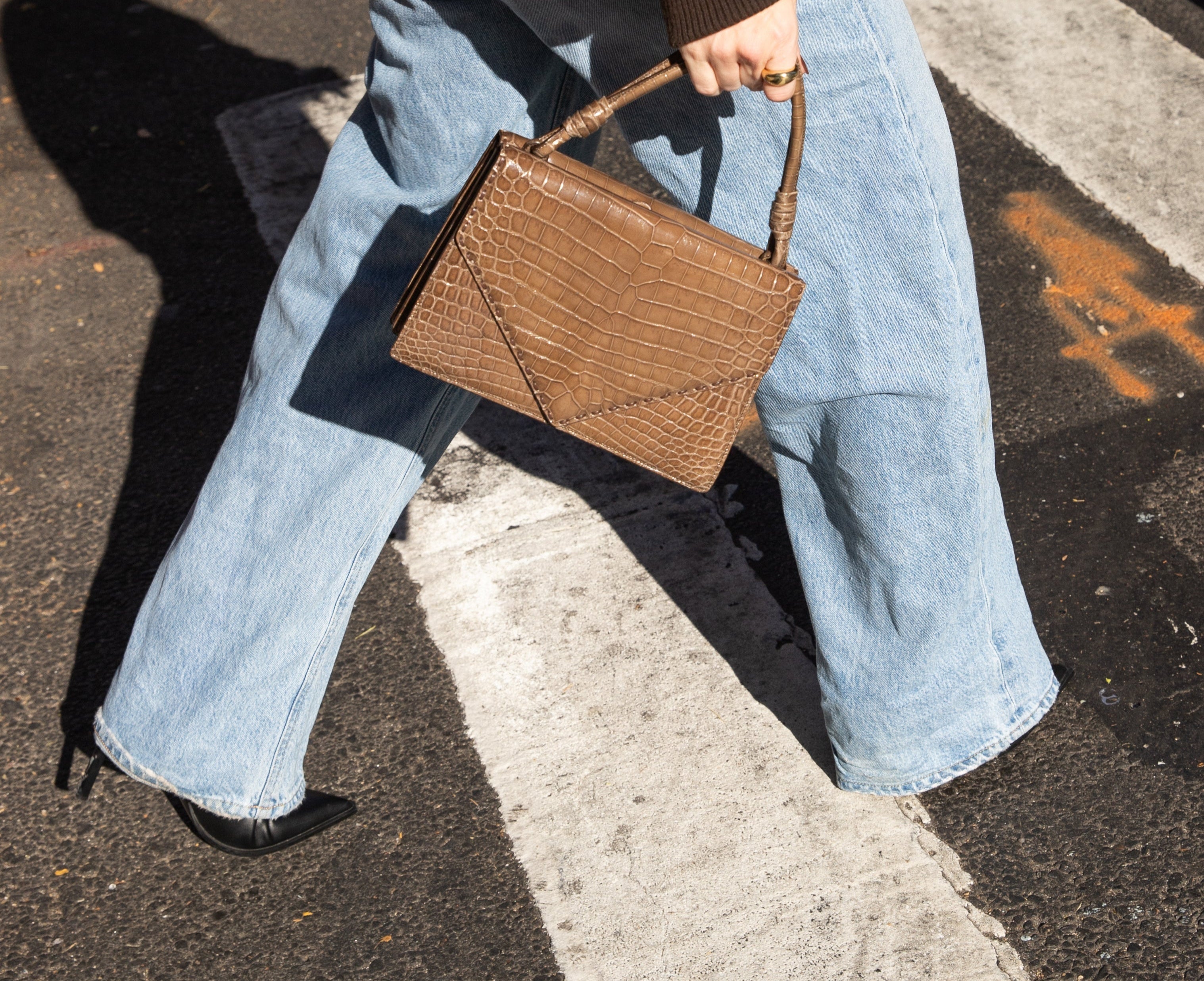 Bottega Veneta Crocodile Piano Bag