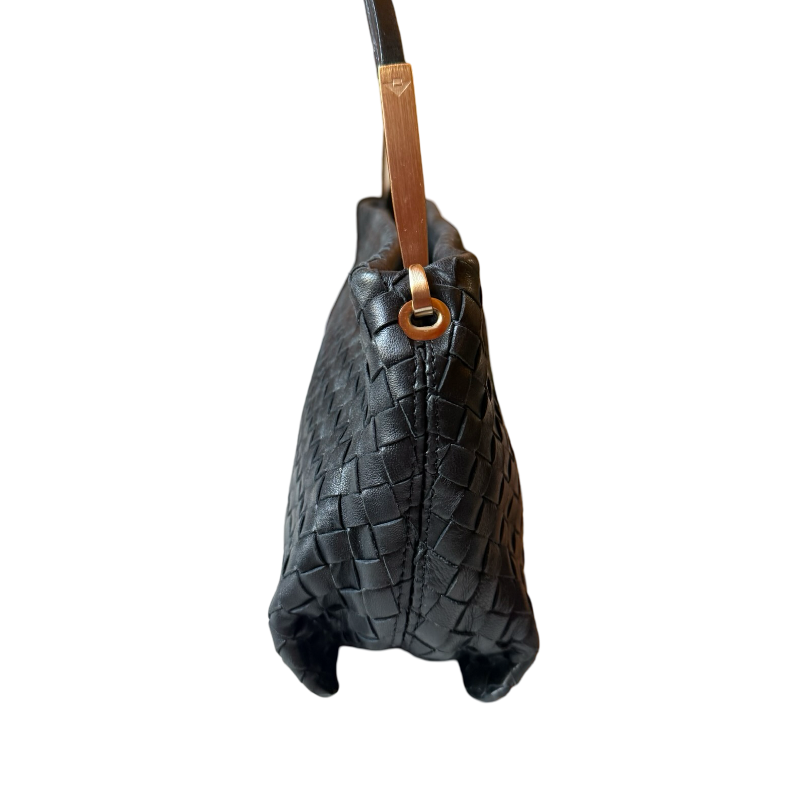 Old bottega vintage authentic lambskin black shoulder bag