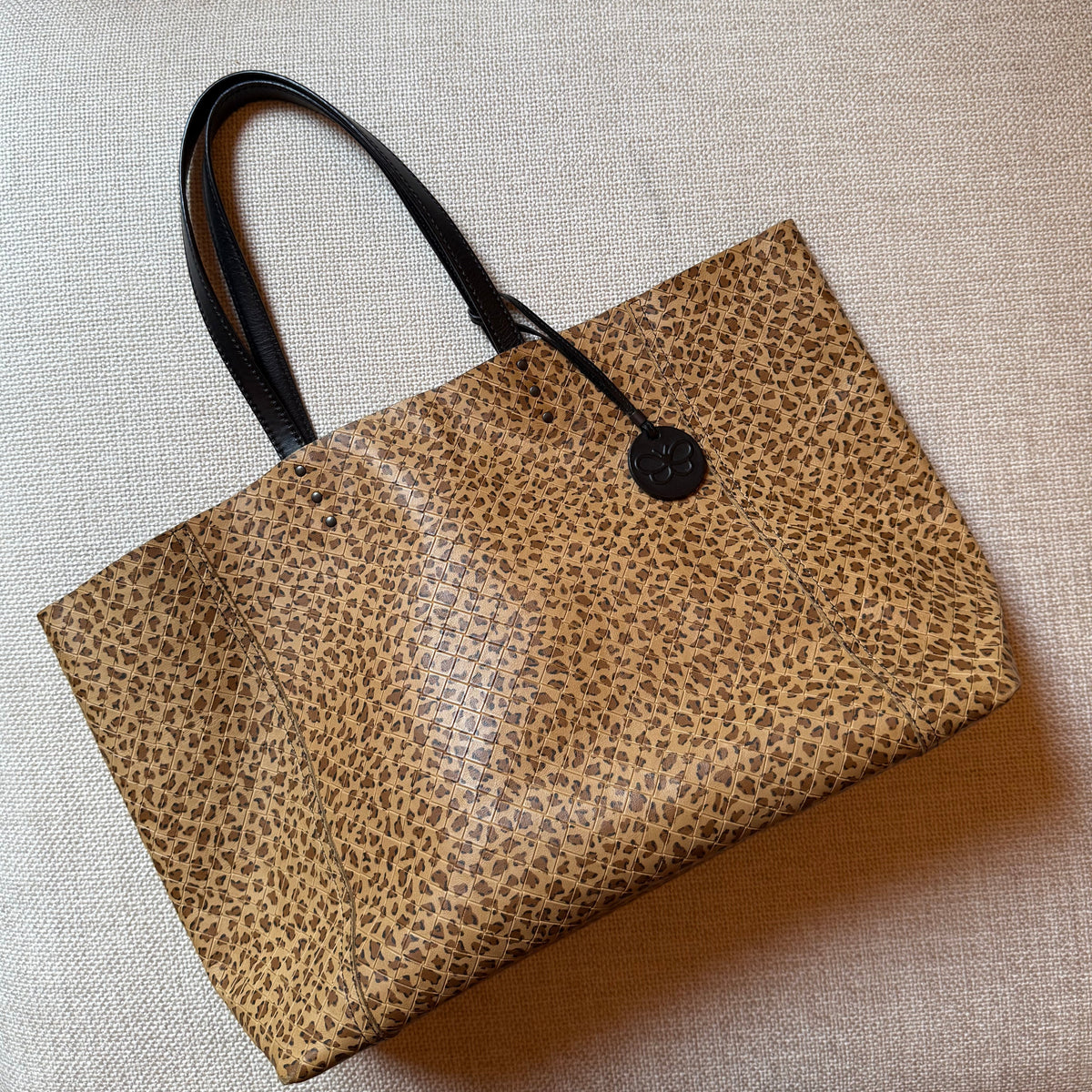 Bottega Veneta Intrecciato Leopard Tote