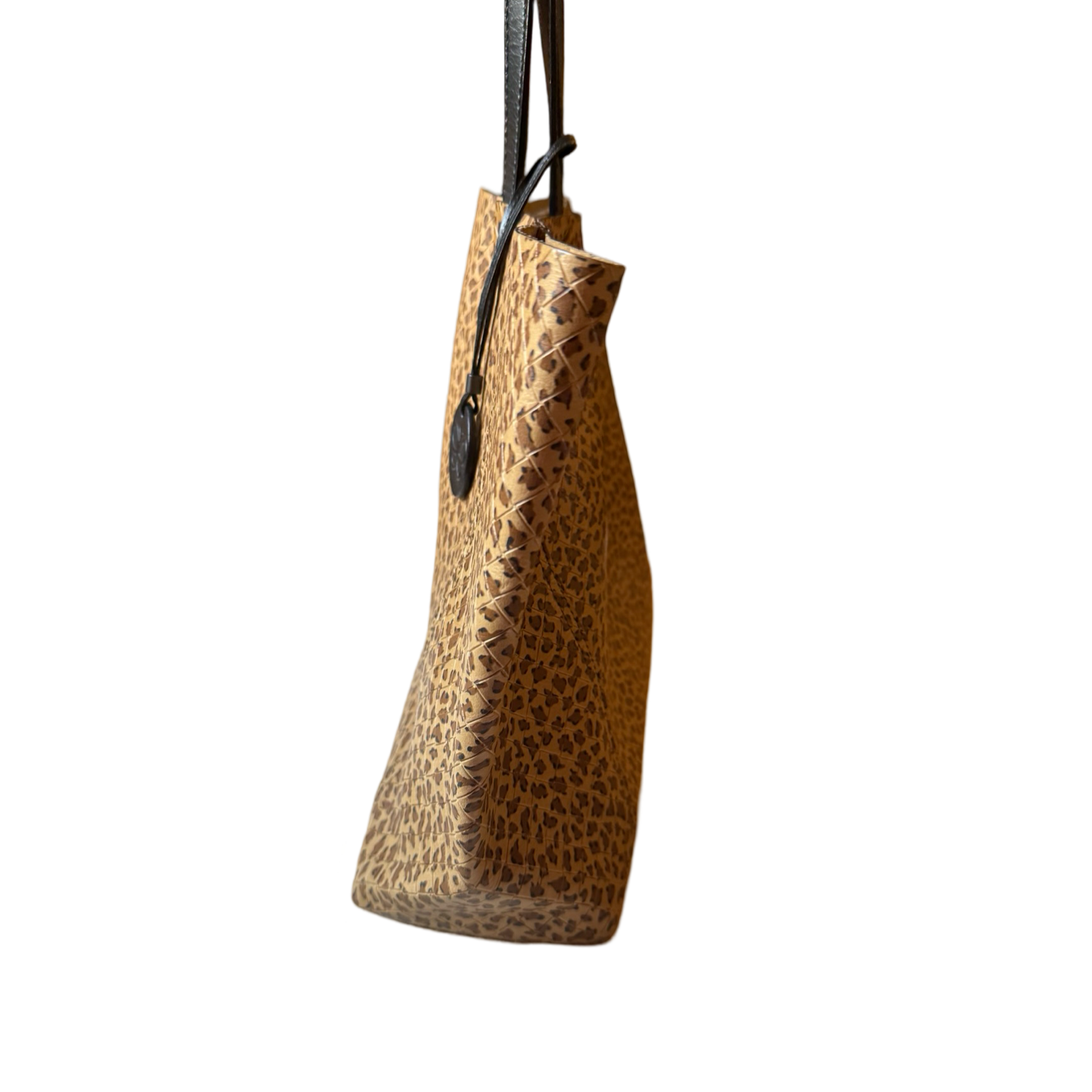 Bottega Veneta Leopard Leather Tote bag retro old bottega 90s vintage