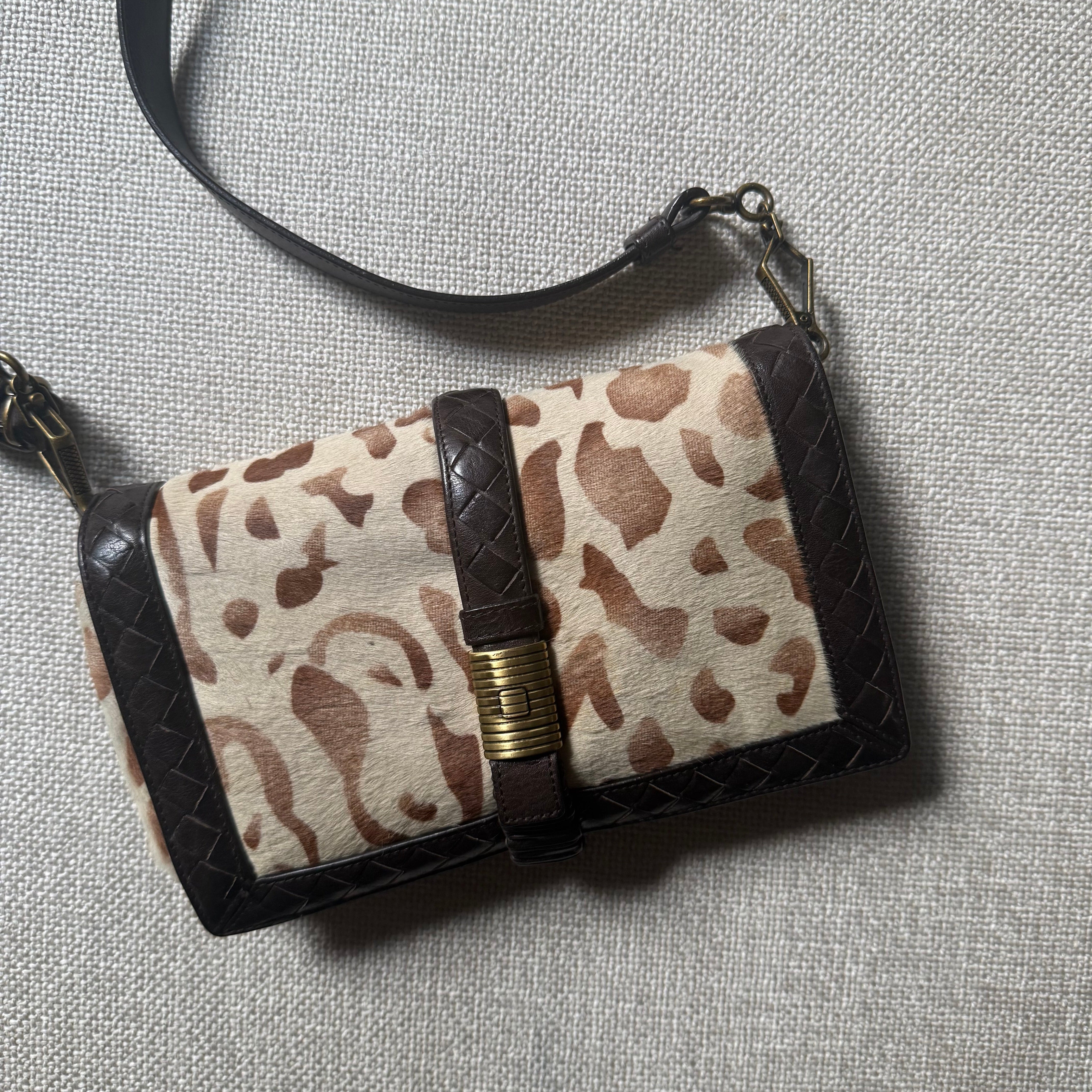 Bottega Veneta Vintage Ponyhair Animal Bag y2k 2000s vintage 