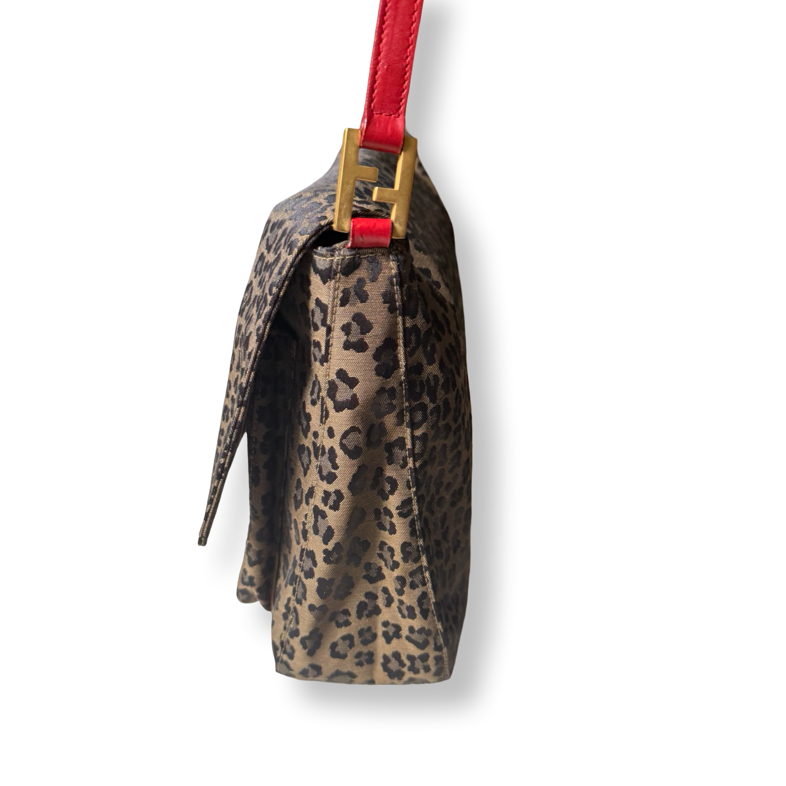Fendi Vintage Leopard Messenger Bag