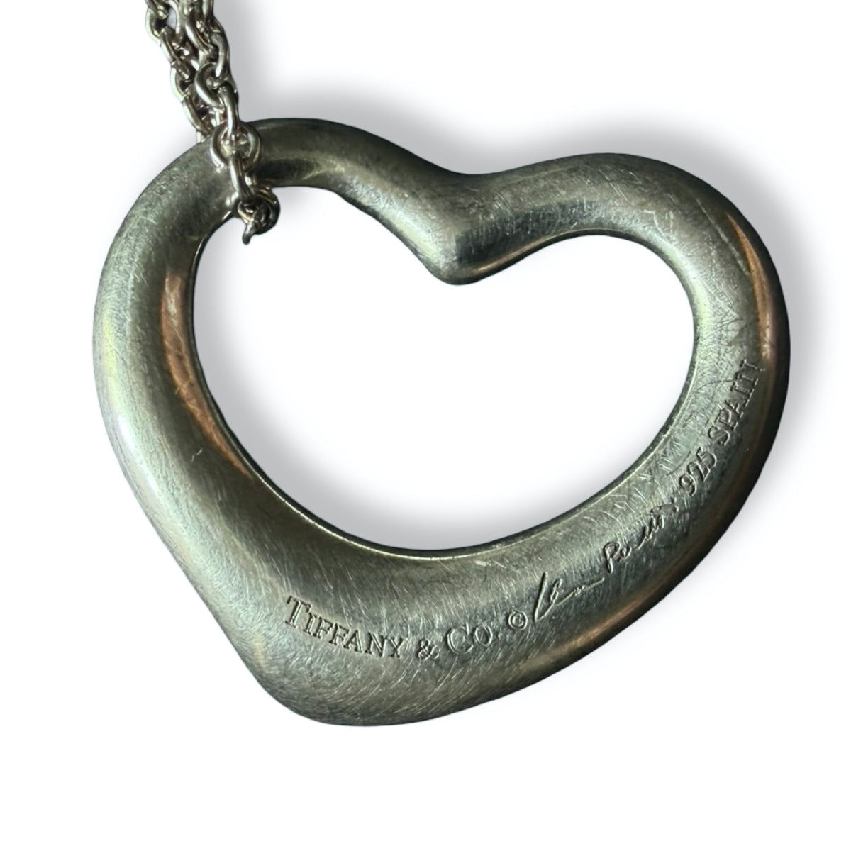 Tiffany & Co. Open Heart Pendant Necklace