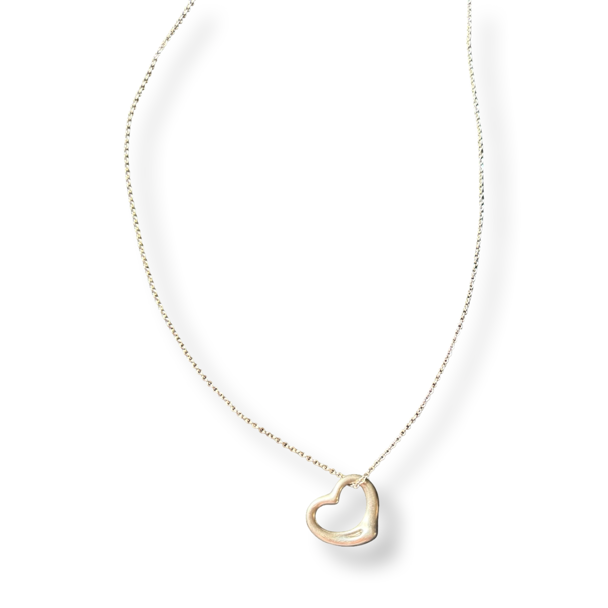 Tiffany & Co. Open Heart Pendant Necklace