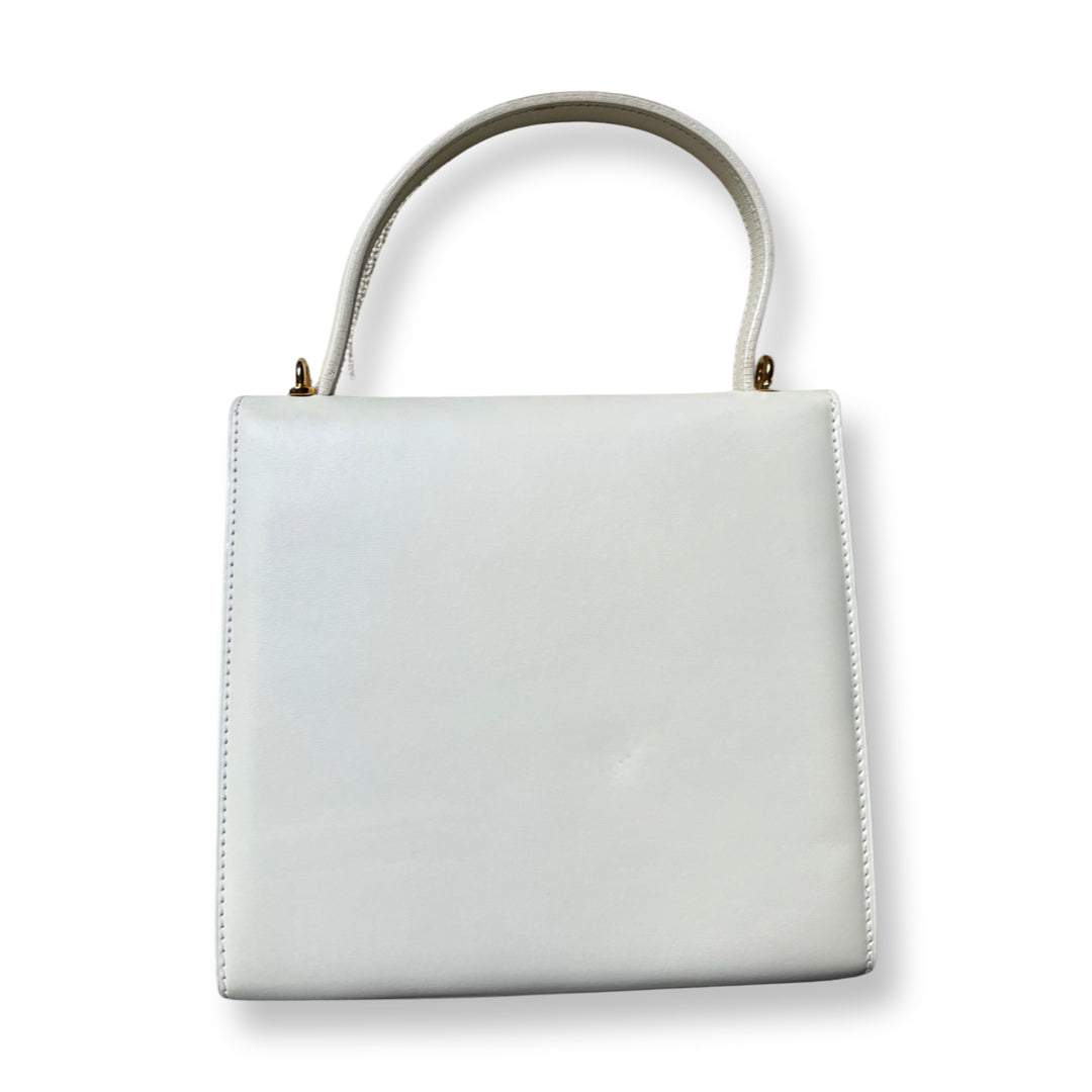 Vintage Celine White Kelly Bag