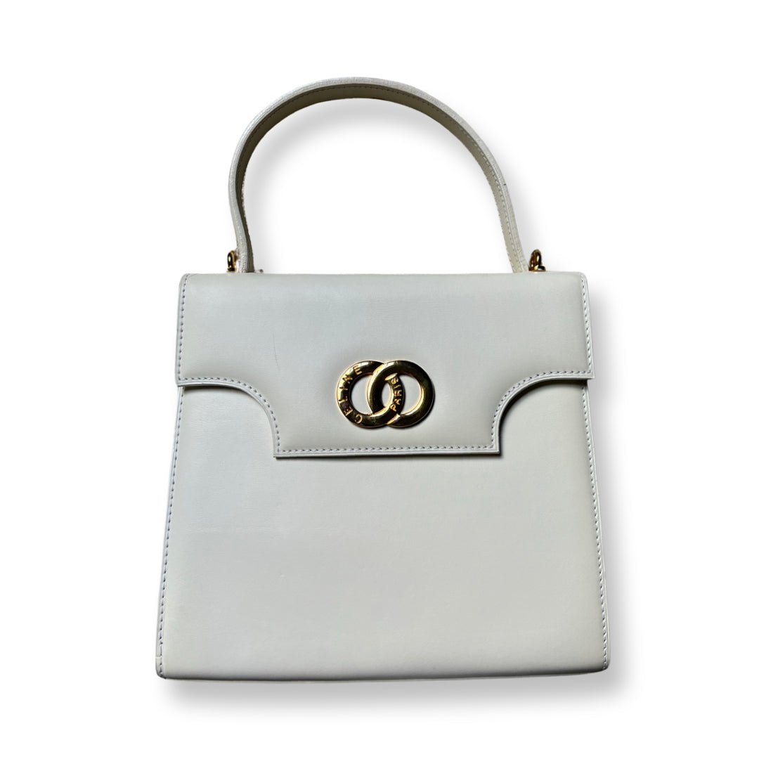 Celine Vintage Kelly White Bag