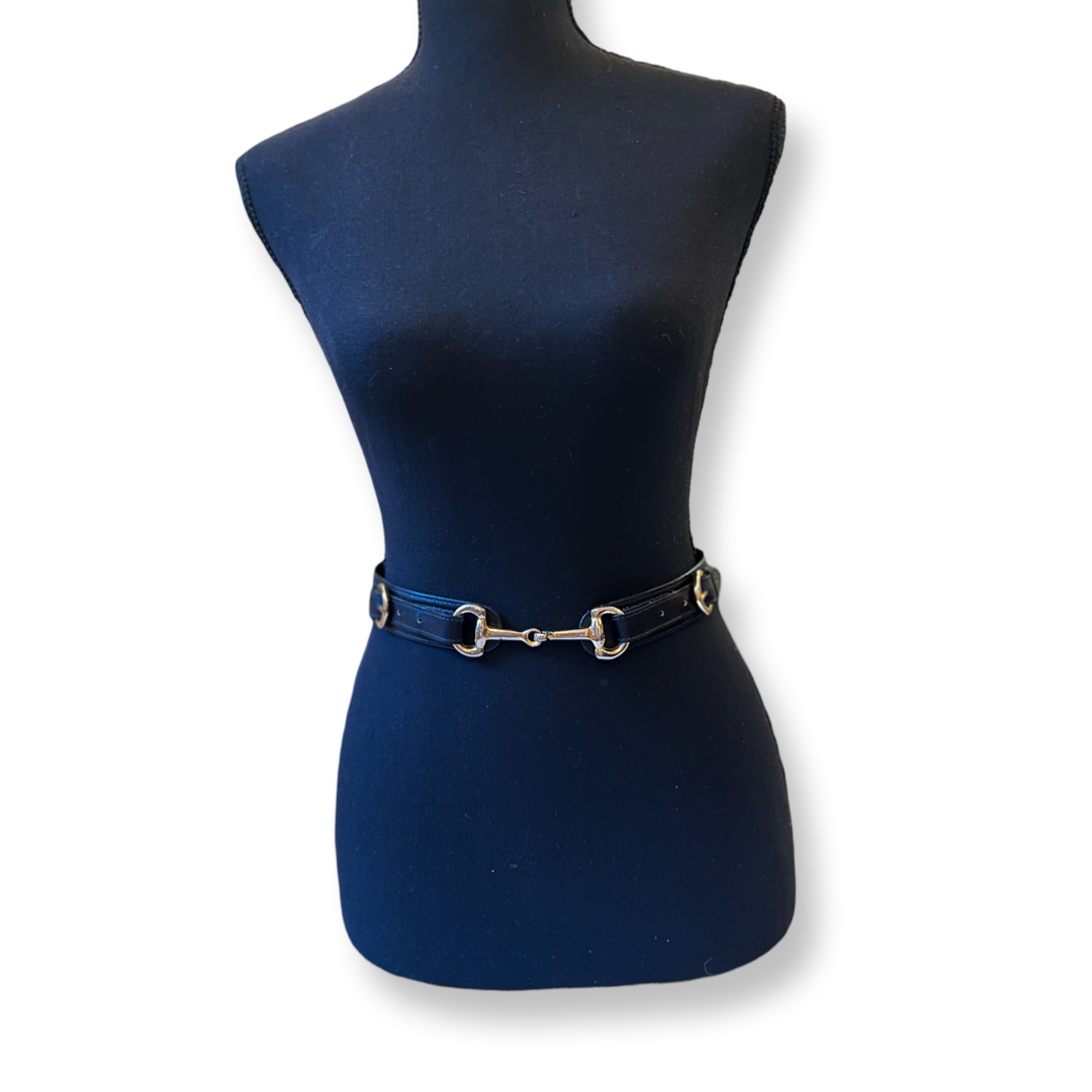 Celine Horsebit Leather Belt