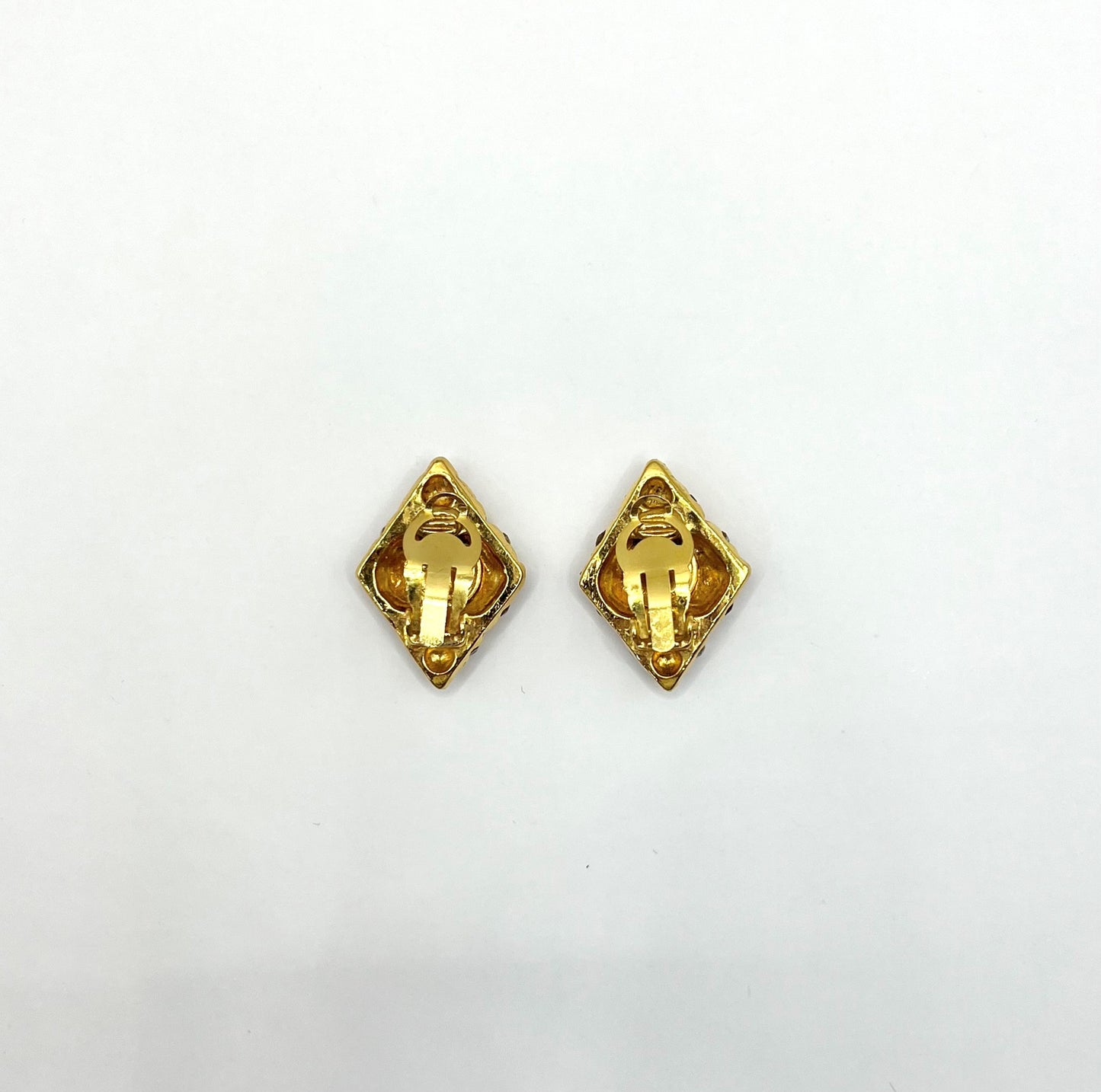 Chanel gold clip on earrings
