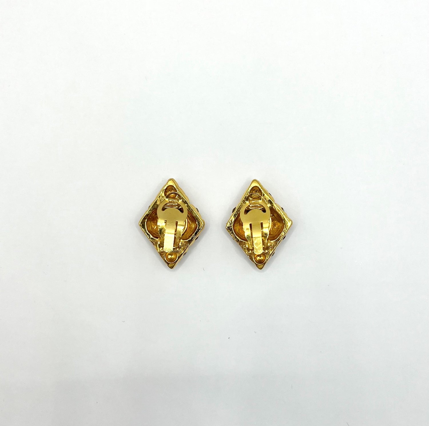 Chanel gold clip on earrings