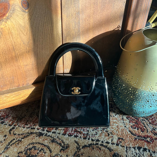 Vintage Chanel Mini Kelly Bag Black