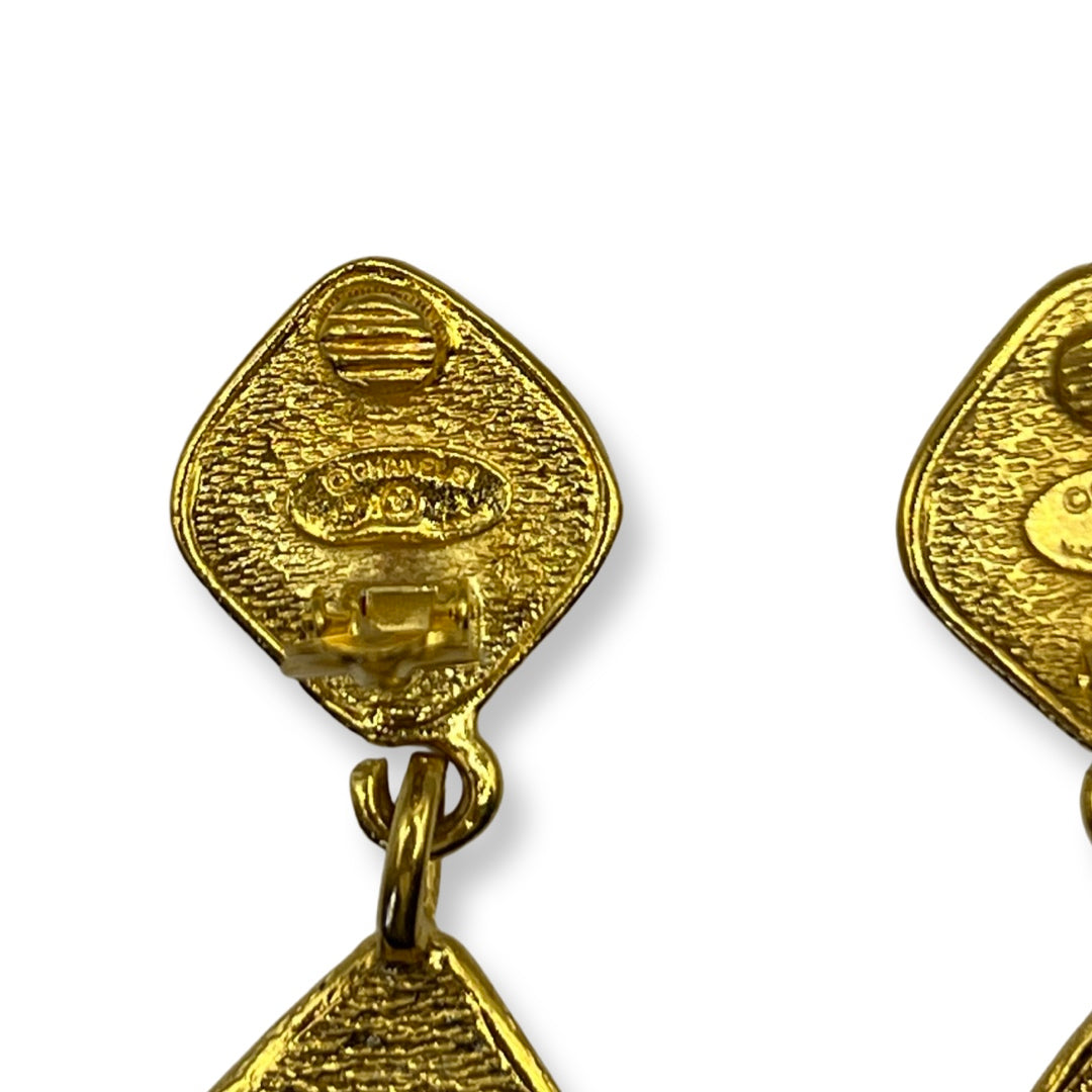 big gold chanel earrings