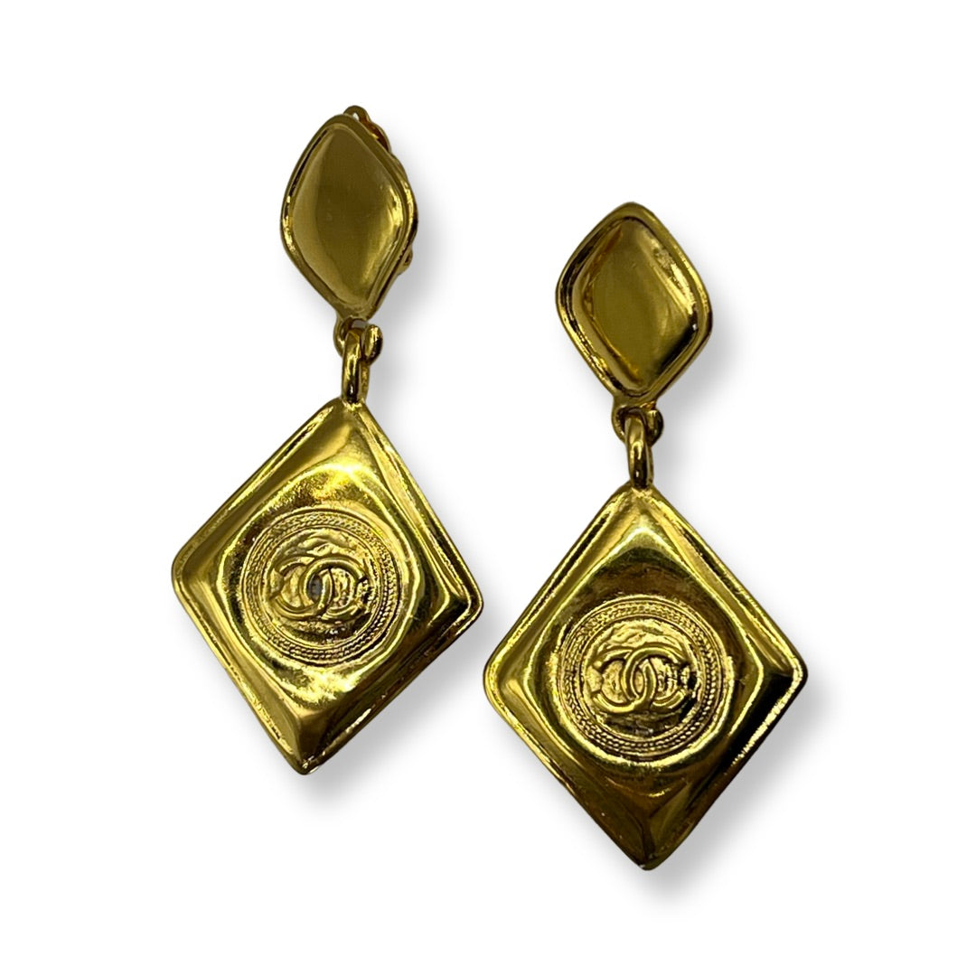 Vintage Chanel Earrings Gold plated