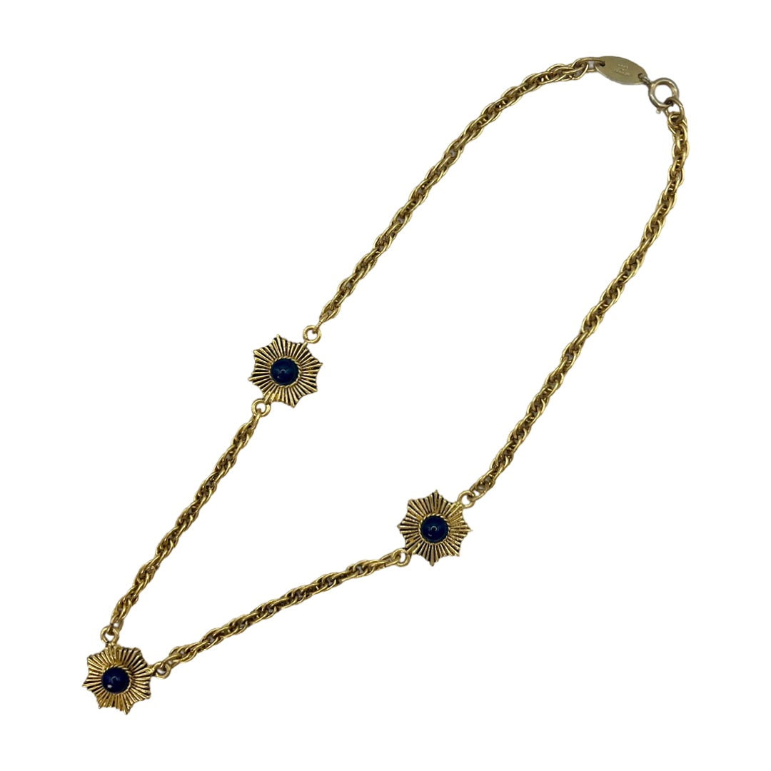 Vintage Chanel Choker Necklace Gold CC