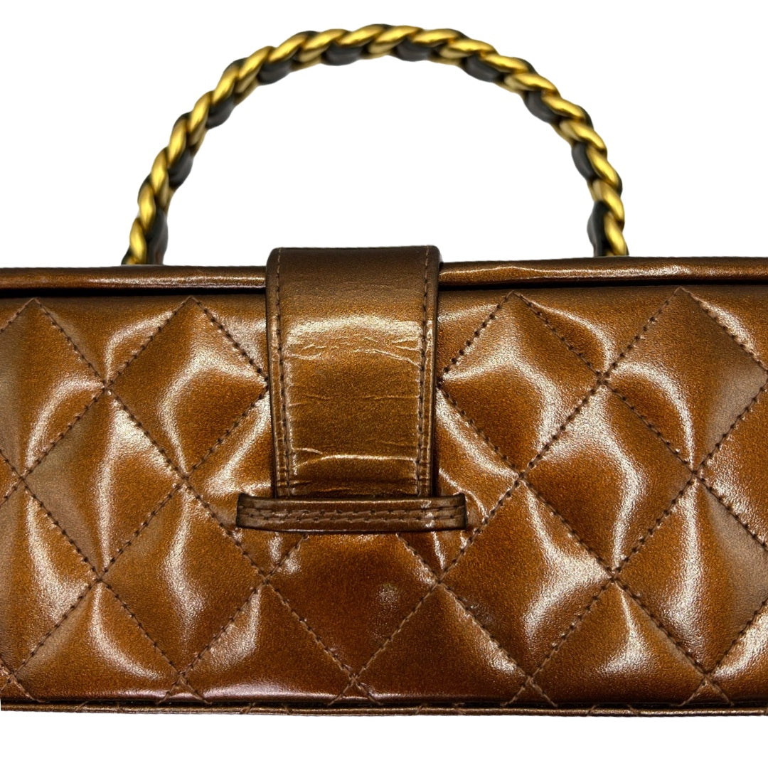 vintage chanel patent leather bag