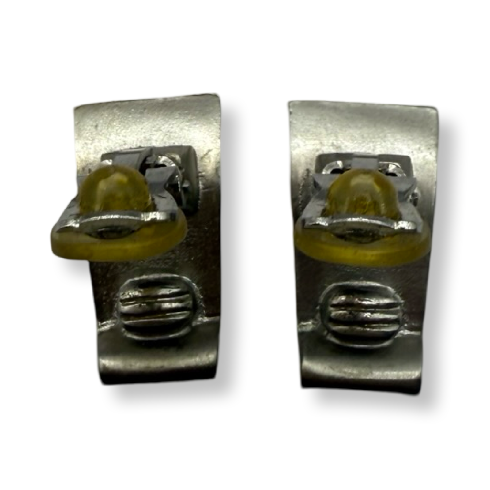 Chanel Silver Earrings retro 90s authentic 