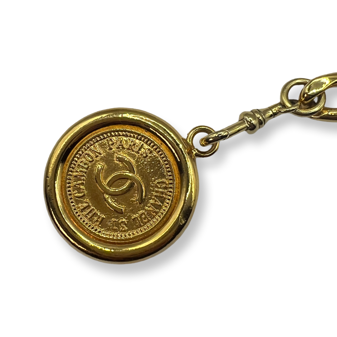 CHanel vintage gold chain belt 