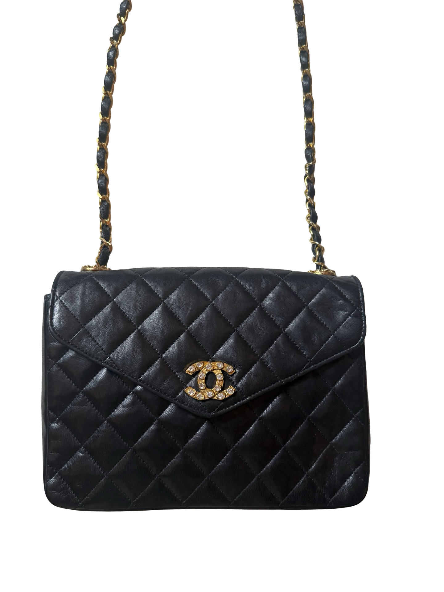 Chanel Vintage Crystal Embellished Classic Flap