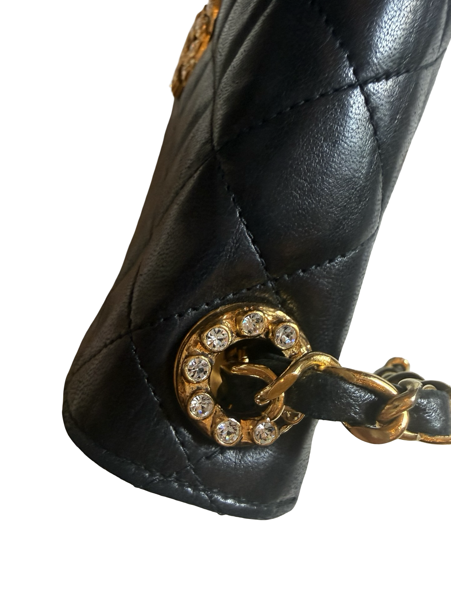 Chanel Vintage Crystal Embellished Classic Flap
