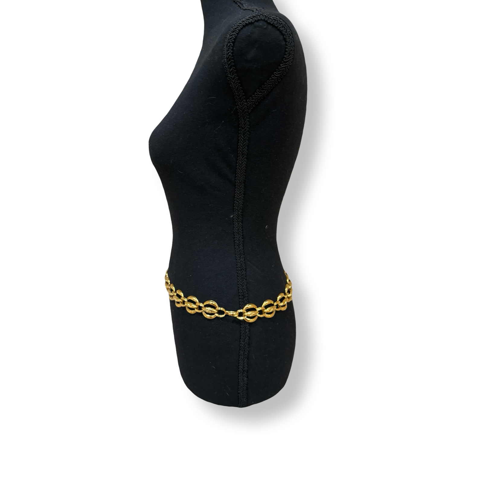 Chanel Vintage Chain Belt Matelasse authentic gold plating 1980s