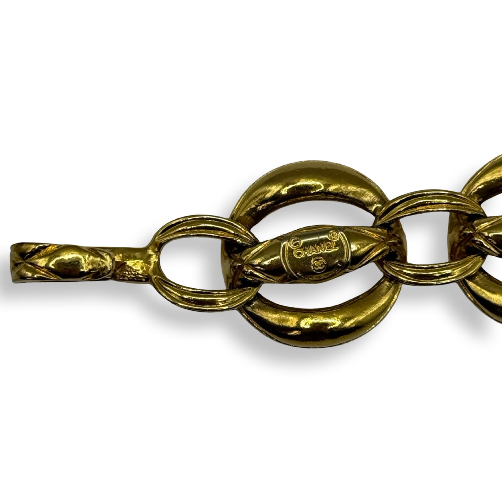 Chanel Vintage 1980s Quilted Chain Belt