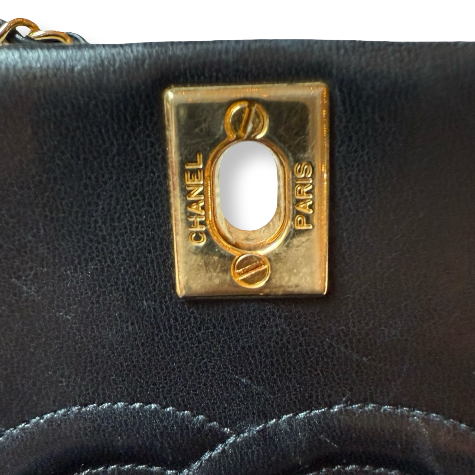 Chanel vintage authentic classic flap single full flap black 