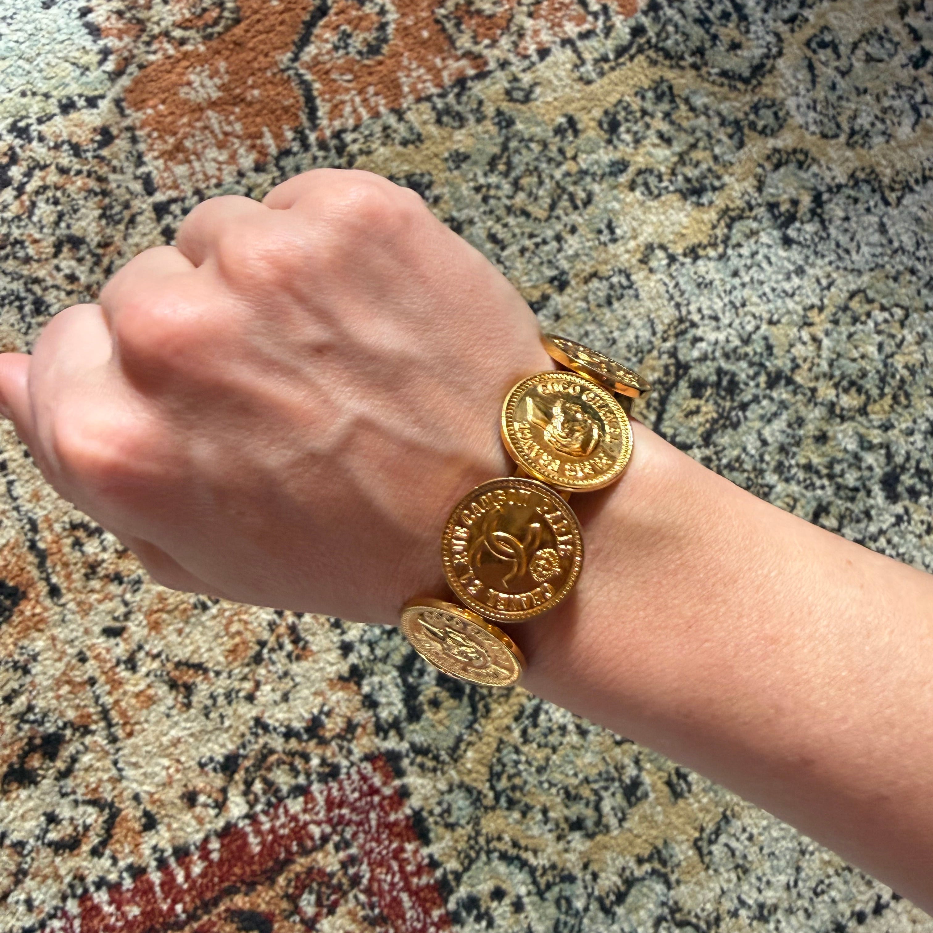Chanel Vintage Coco Coin Bangle