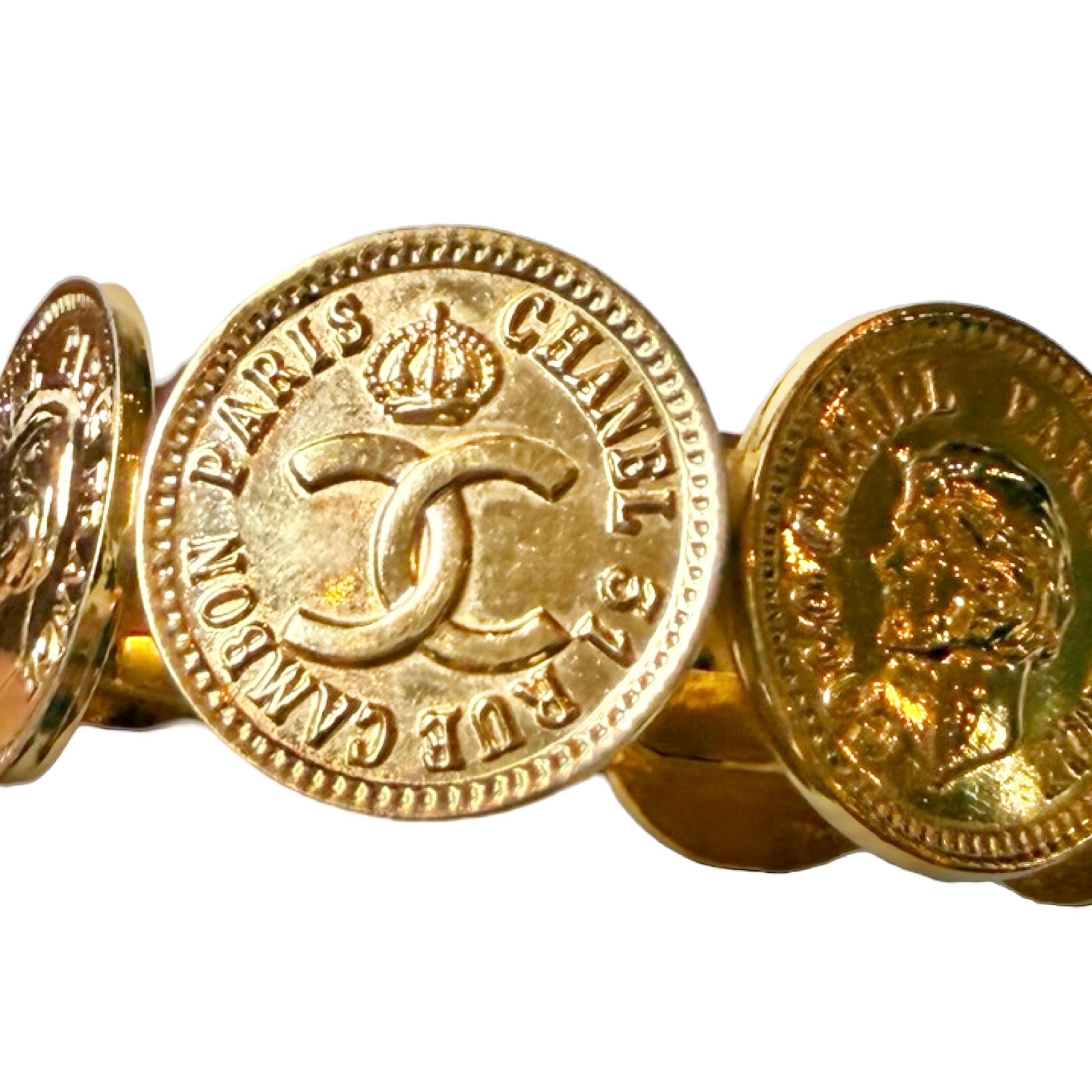 Chanel Vintage Coco Coin Bangle